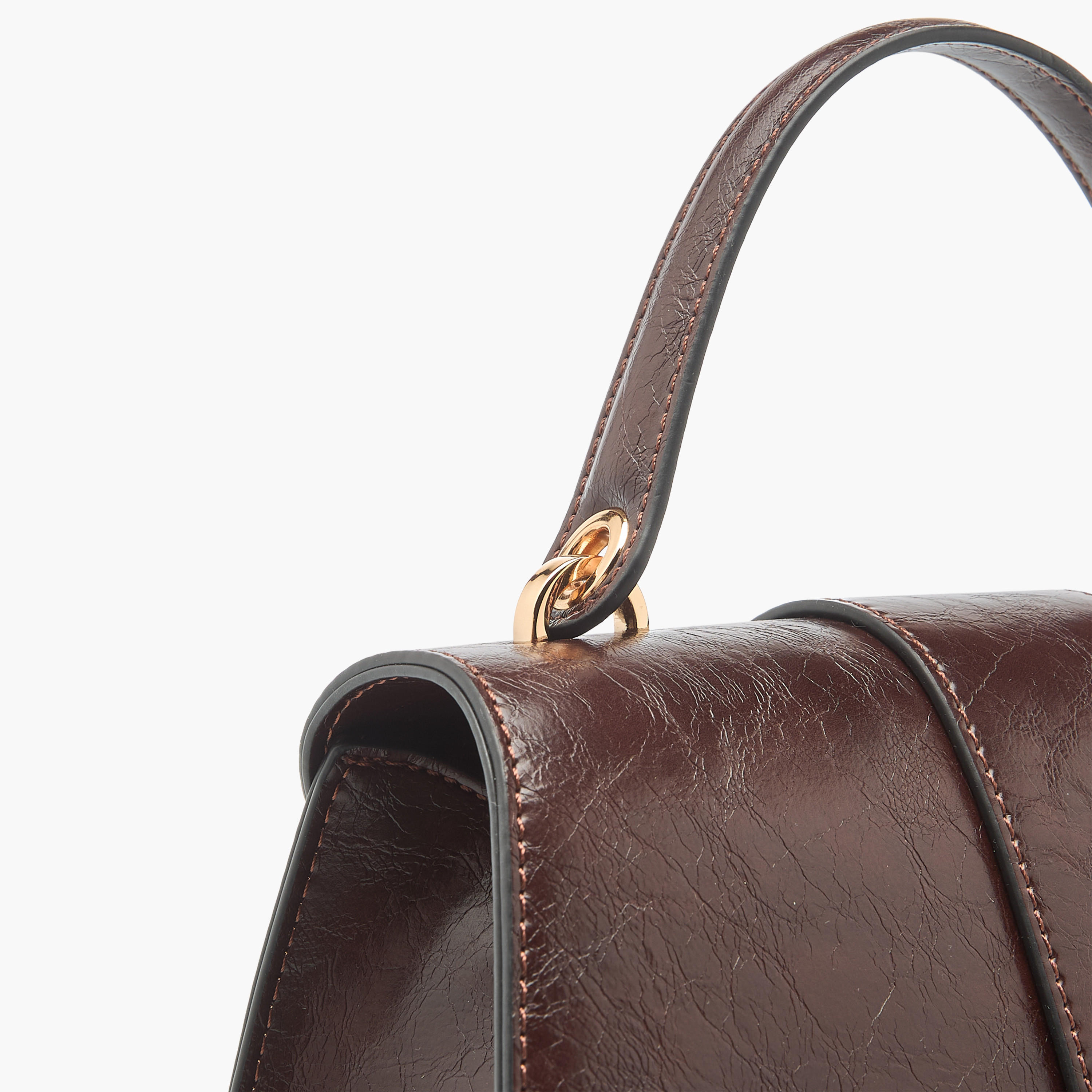 شنطة ساتشيل سادة بزر إغلاق وحزام قابل للفصل من لو كونفورت-women-bagsandwallets-handbags-image-5