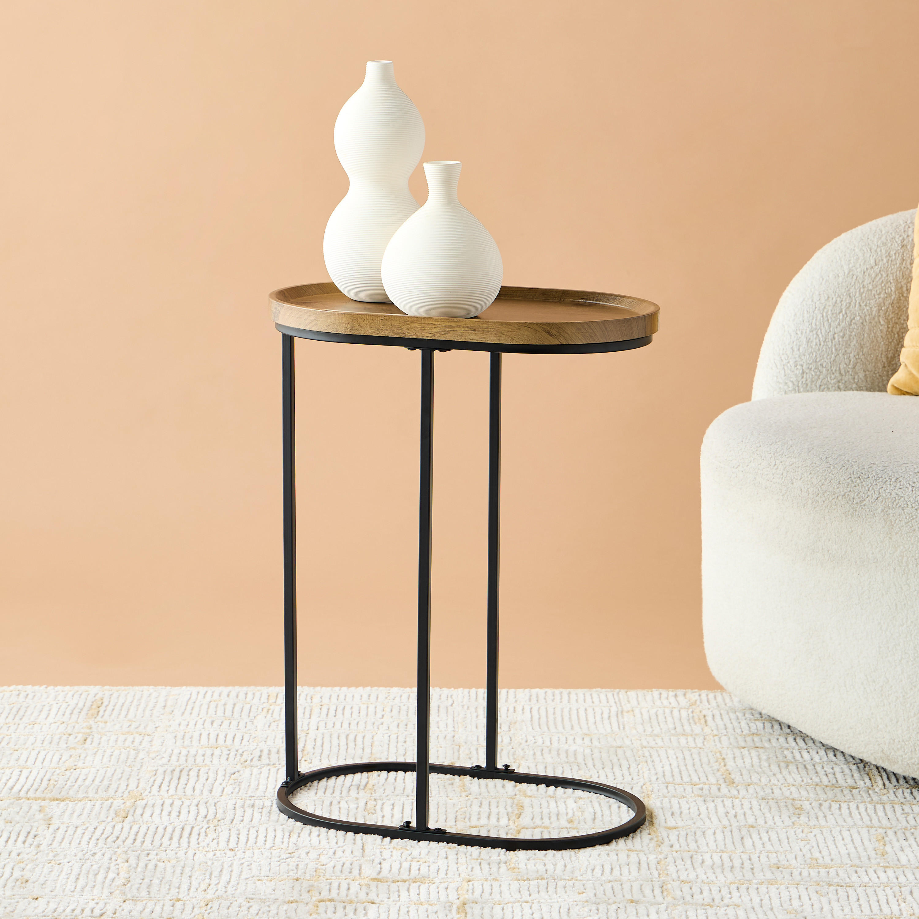 Wooden Top Side Table - 46x30x60 cms-furniture-livingroom-sideandendtables-image-1