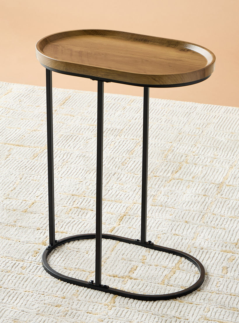 Wooden Top Side Table - 46x30x60 cms-furniture-livingroom-sideandendtables-image-2