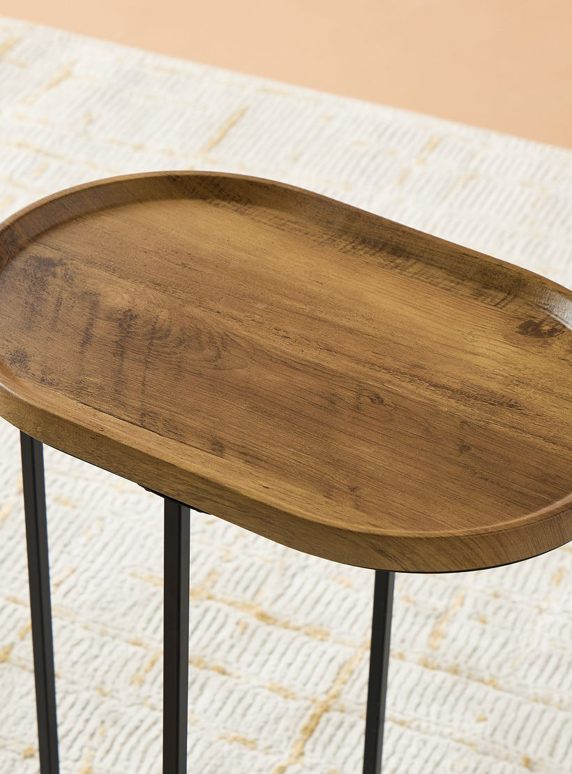 Wooden Top Side Table - 46x30x60 cms-furniture-livingroom-sideandendtables-image-3
