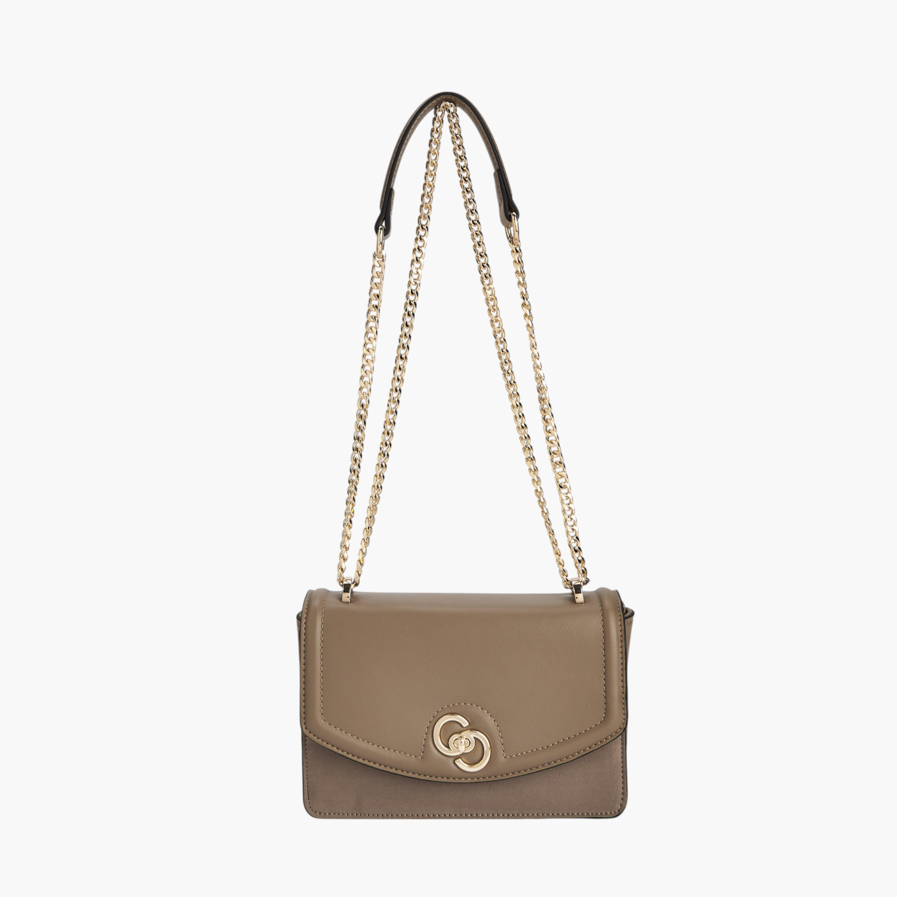 شنطة كروس بودي سادة بحمالة سلسلة وقفل تويست من سيليست-women-bagsandwallets-handbags-image-1