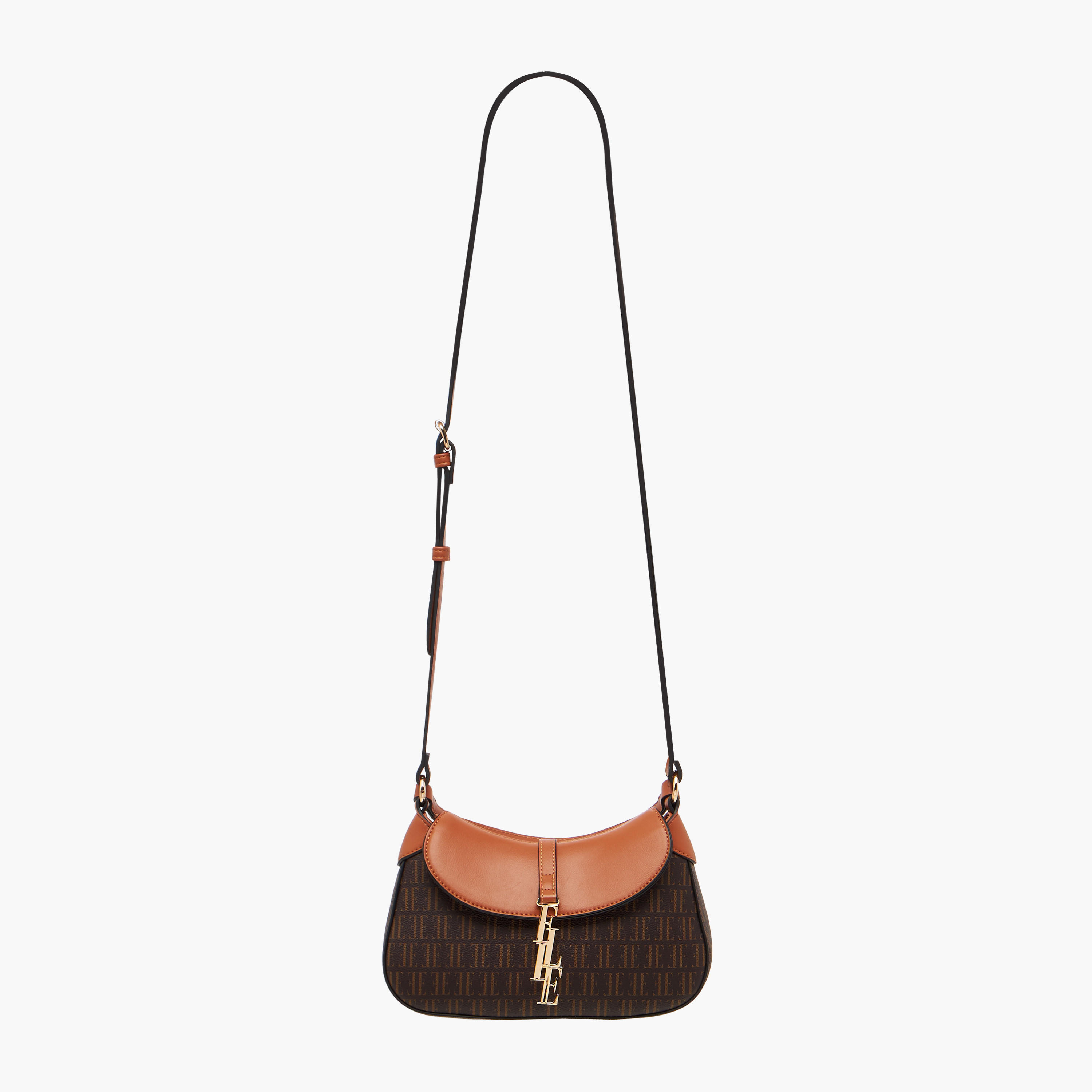 شنطة كروس بودي بحزام قابل للتعديل وزر إغلاق وطبعات مونوجرام من إيل-women-bagsandwallets-handbags-image-3