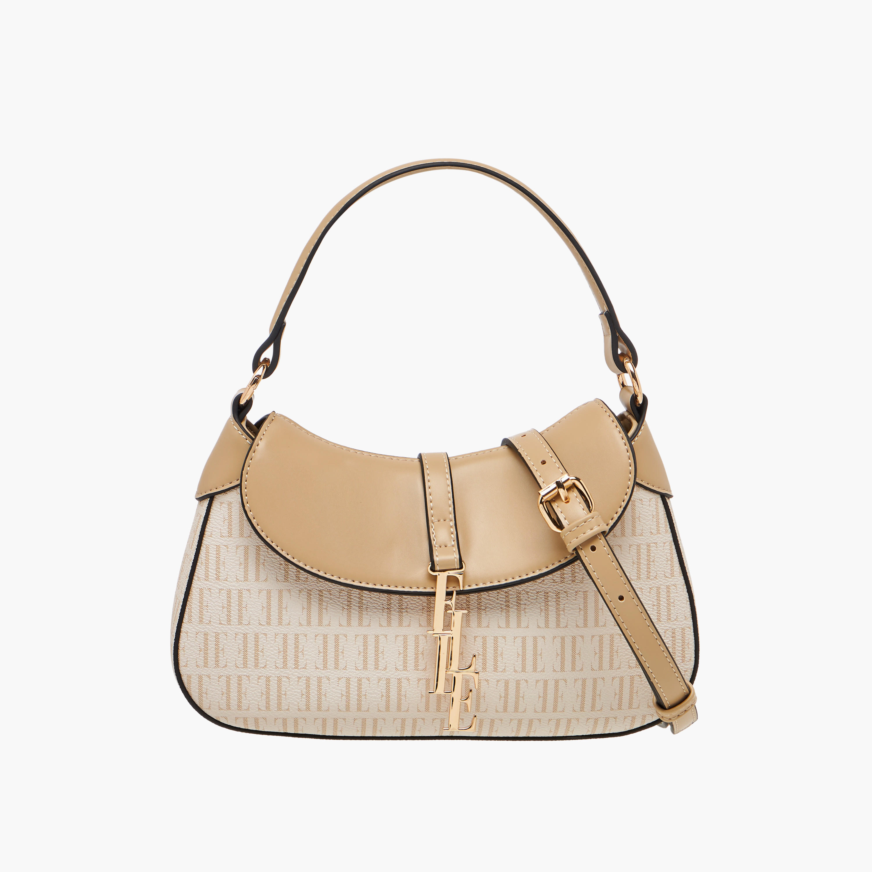 شنطة كروس بودي بحزام قابل للتعديل وزر إغلاق وطبعات مونوجرام من إيل-women-bagsandwallets-handbags-image-1