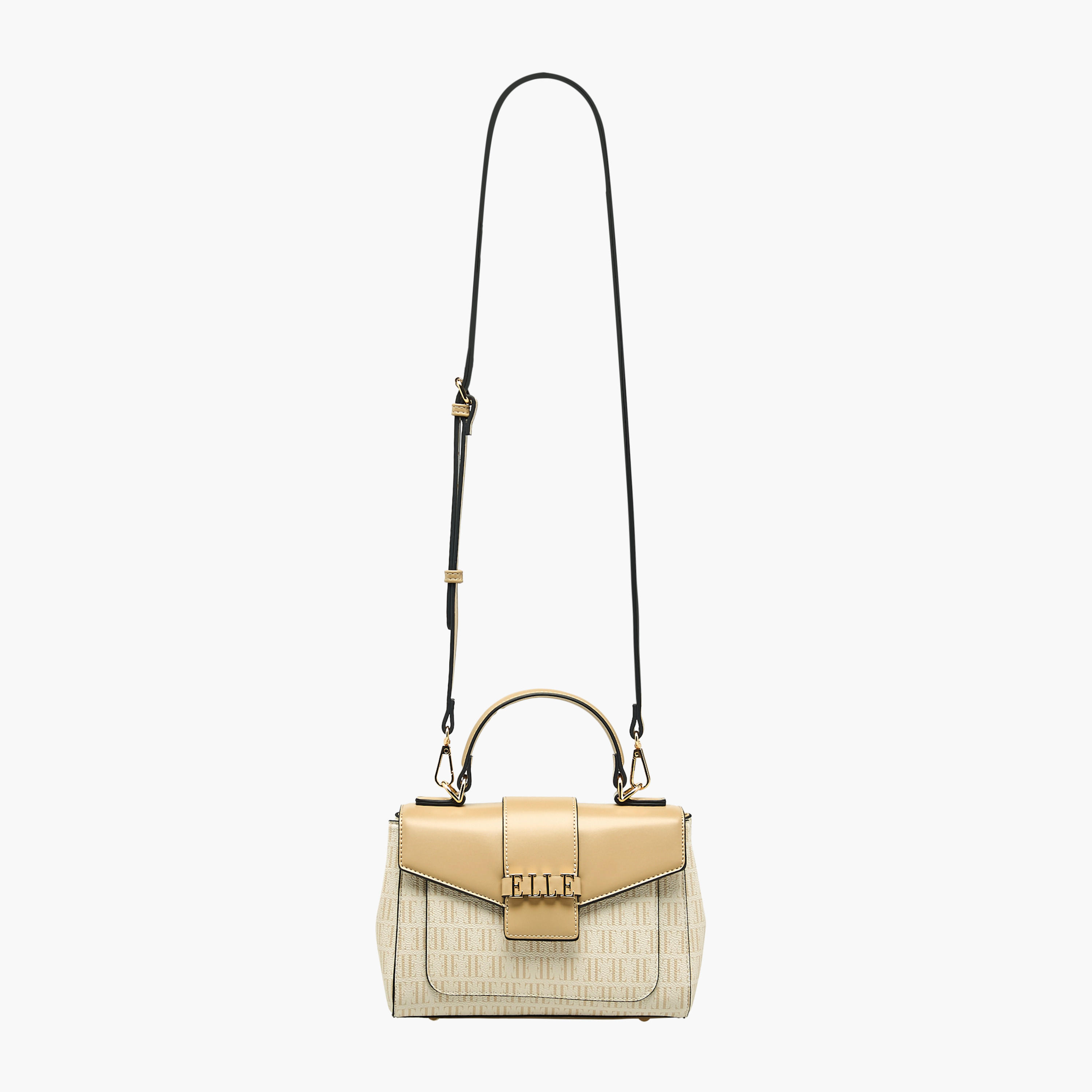 Elle Monogram Print Satchel Bag with Top Handle-women-bagsandwallets-handbags-image-3