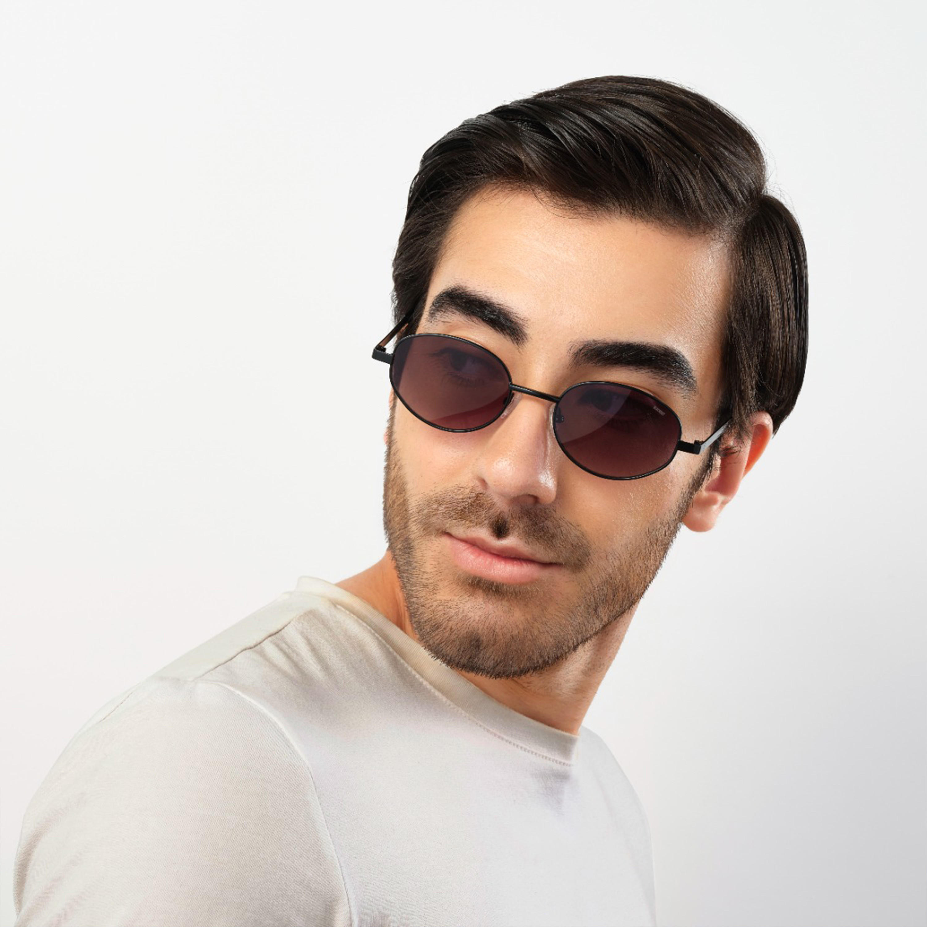 بلاك آوت- نظارة شمسية غلو رمادية دائرية وبيضاوية 54 مم su60107-bla-000281-0107-54-men-sunglasses-image-5