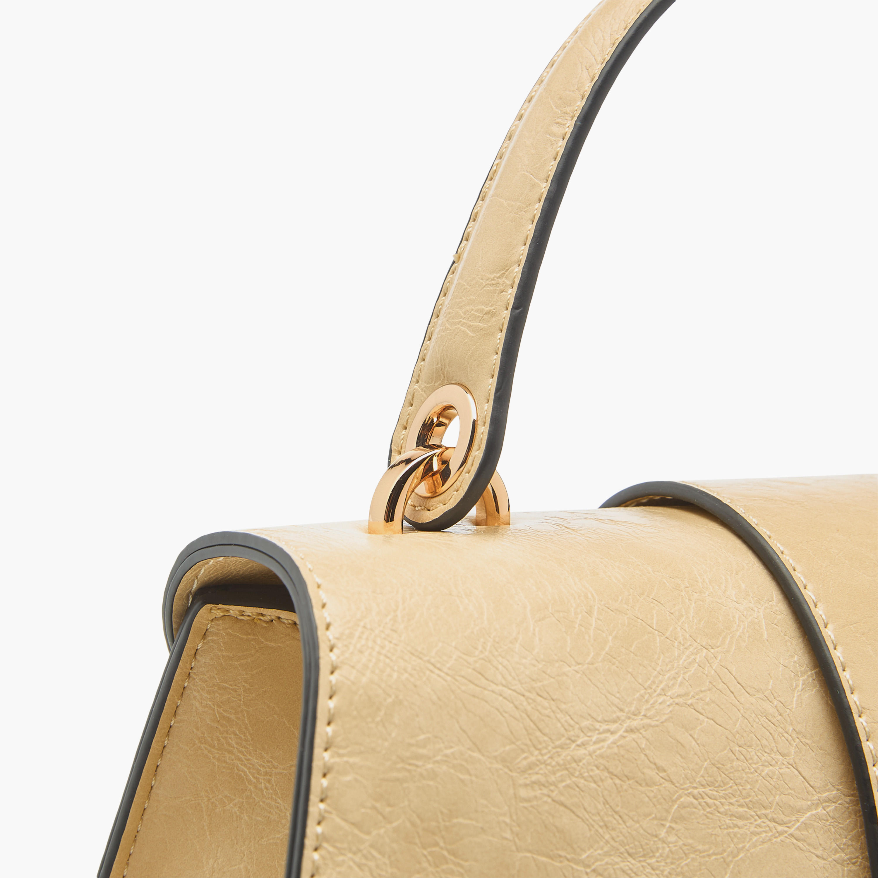شنطة ساتشيل سادة بزر إغلاق وحزام قابل للفصل من لو كونفورت-women-bagsandwallets-handbags-image-5
