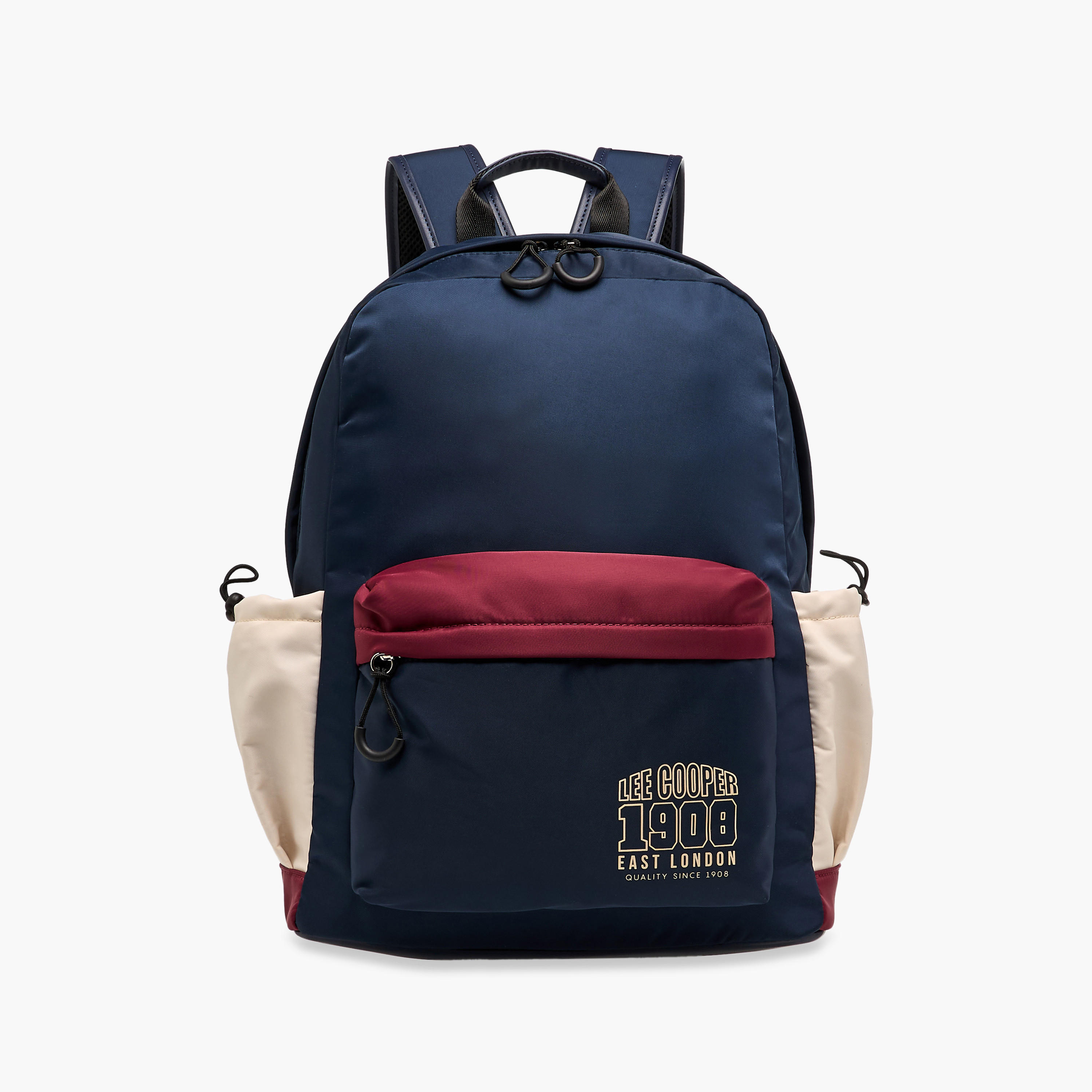 Lee Cooper Printed Backpack with Adjustable Shoulder Straps and Zip Closure - 13x30x41 cm-men-bags-image-1