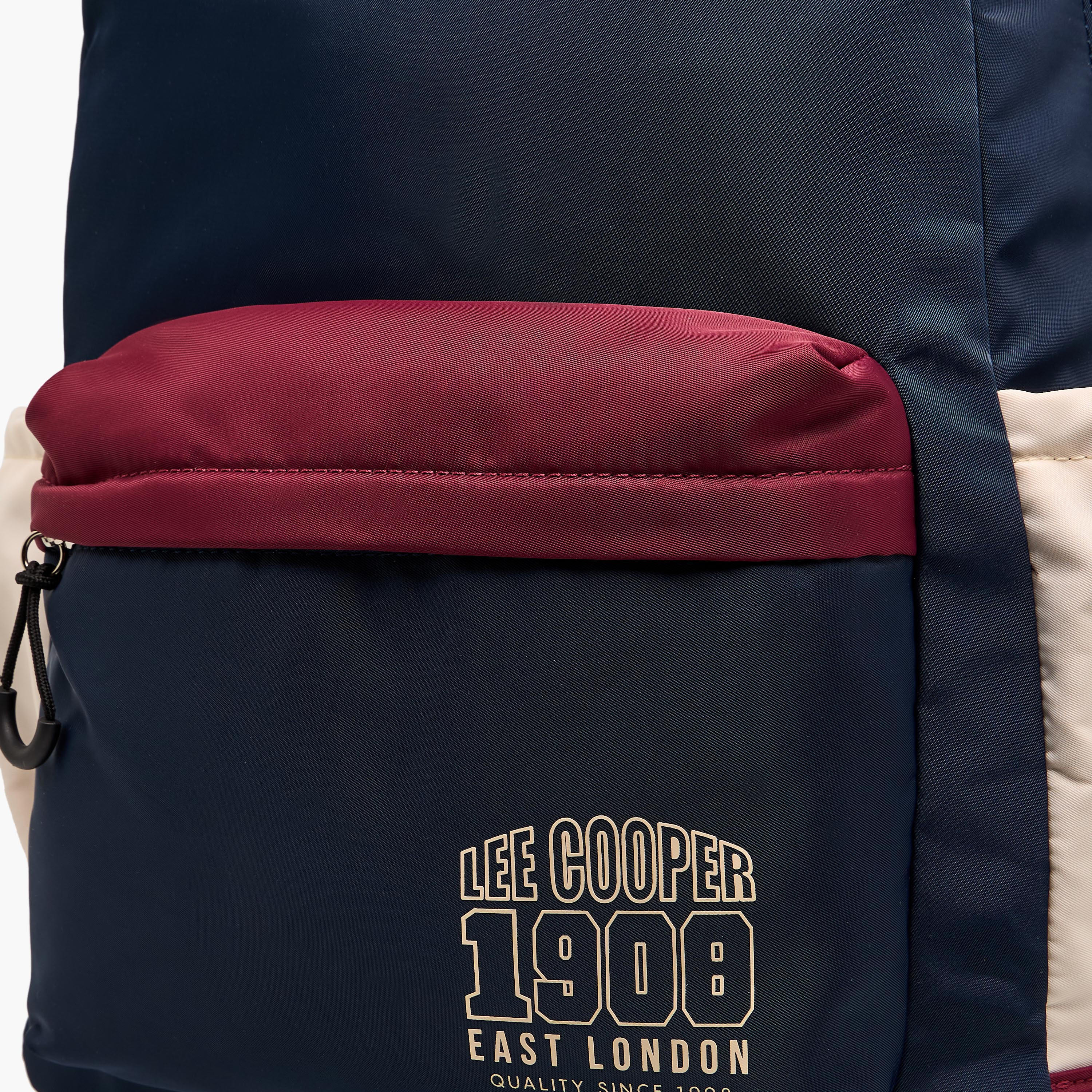 Lee Cooper Printed Backpack with Adjustable Shoulder Straps and Zip Closure - 13x30x41 cm-men-bags-image-5