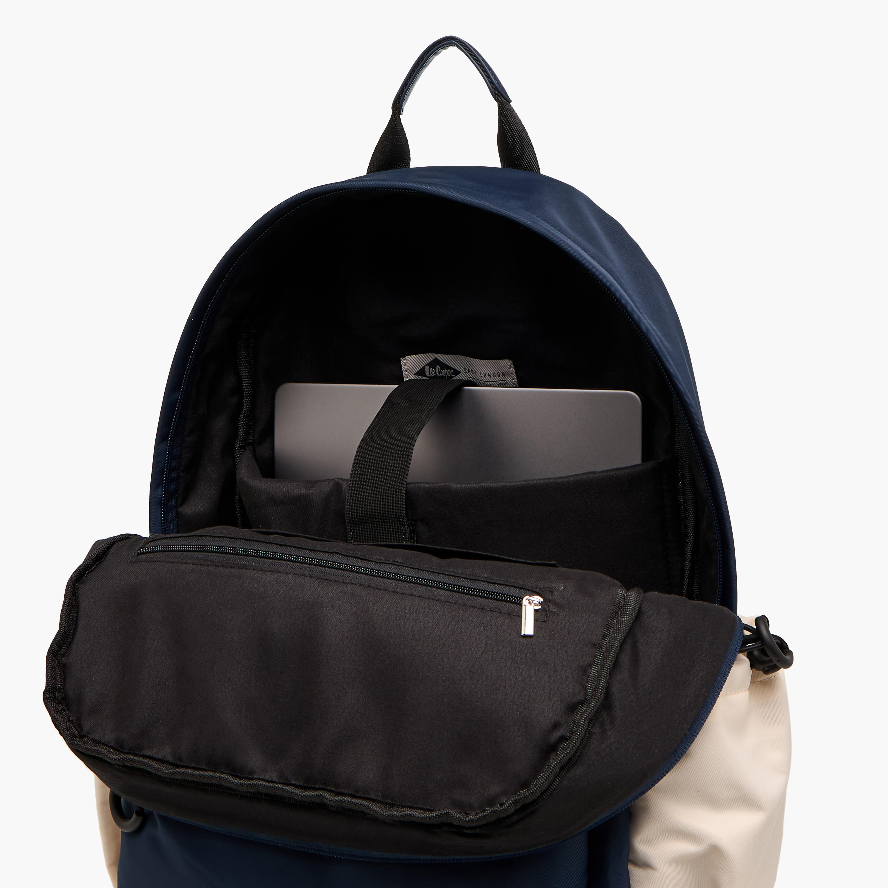 Lee Cooper Printed Backpack with Adjustable Shoulder Straps and Zip Closure - 13x30x41 cm-men-bags-image-7