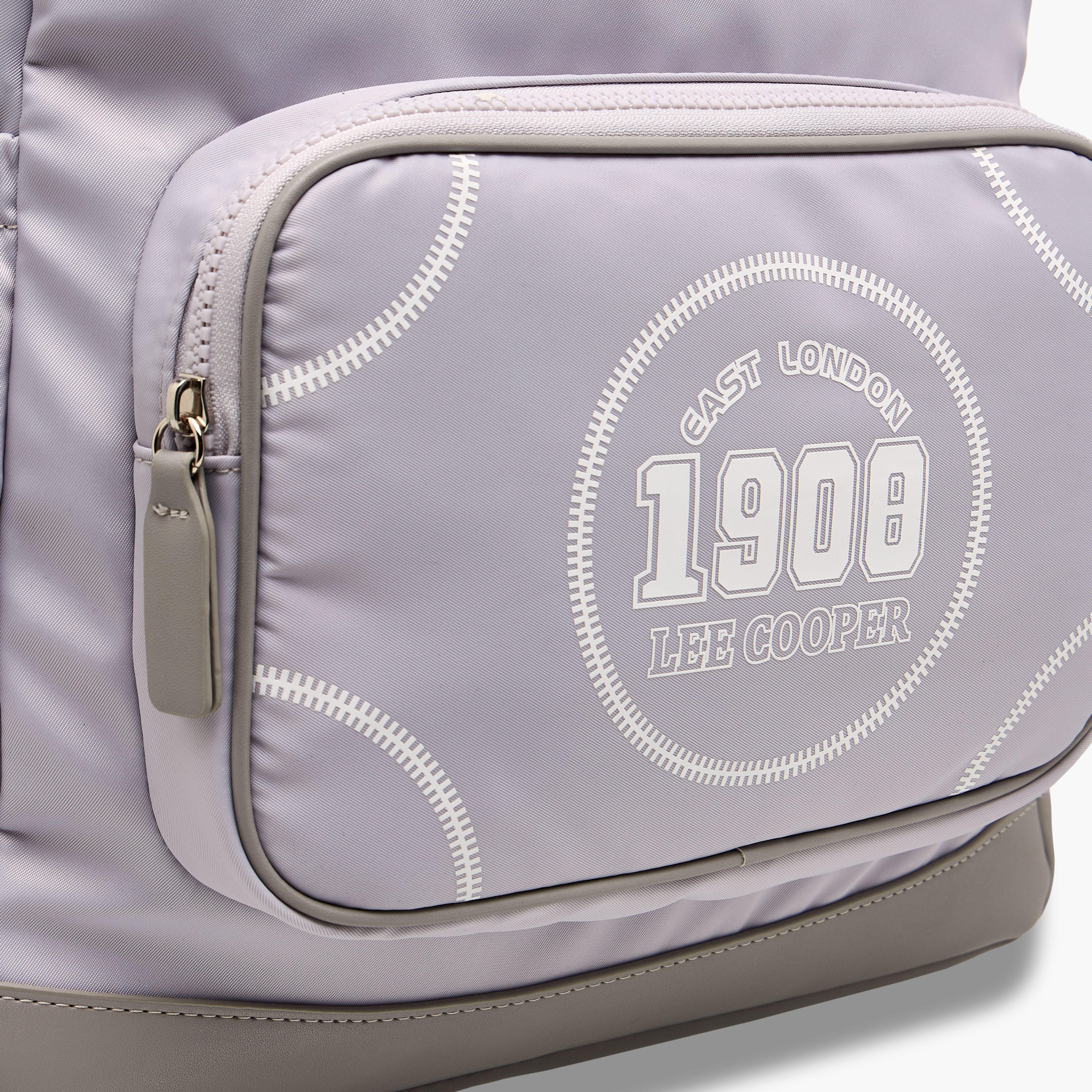 Lee Cooper Printed Backpack with Adjustable Shoulder Straps and Zip Closure - 13x30x41 cm-women-bagsandwallets-backpacks-image-4
