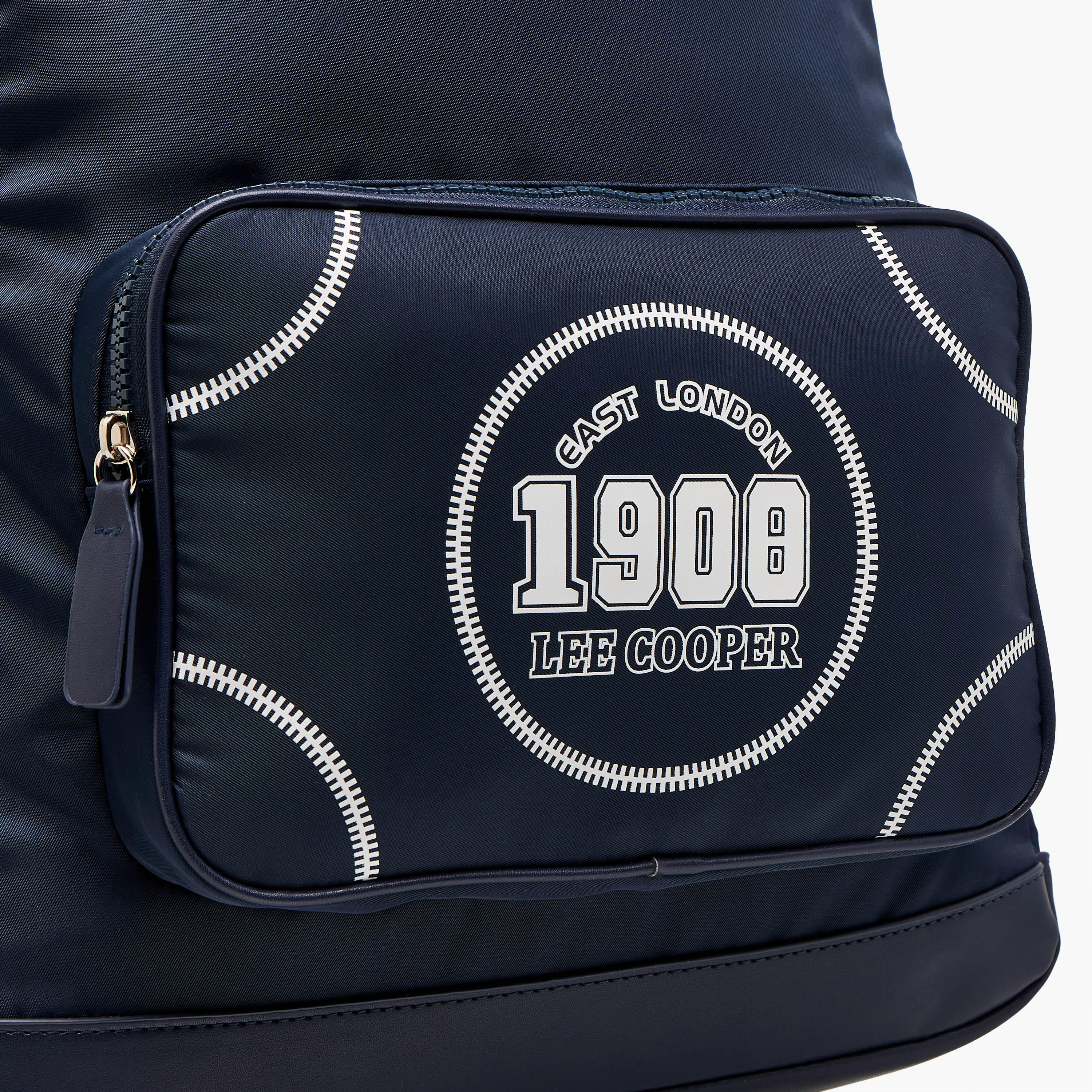 Lee Cooper Printed Backpack with Adjustable Shoulder Straps and Zip Closure - 13x30x41 cm-women-bagsandwallets-backpacks-image-4