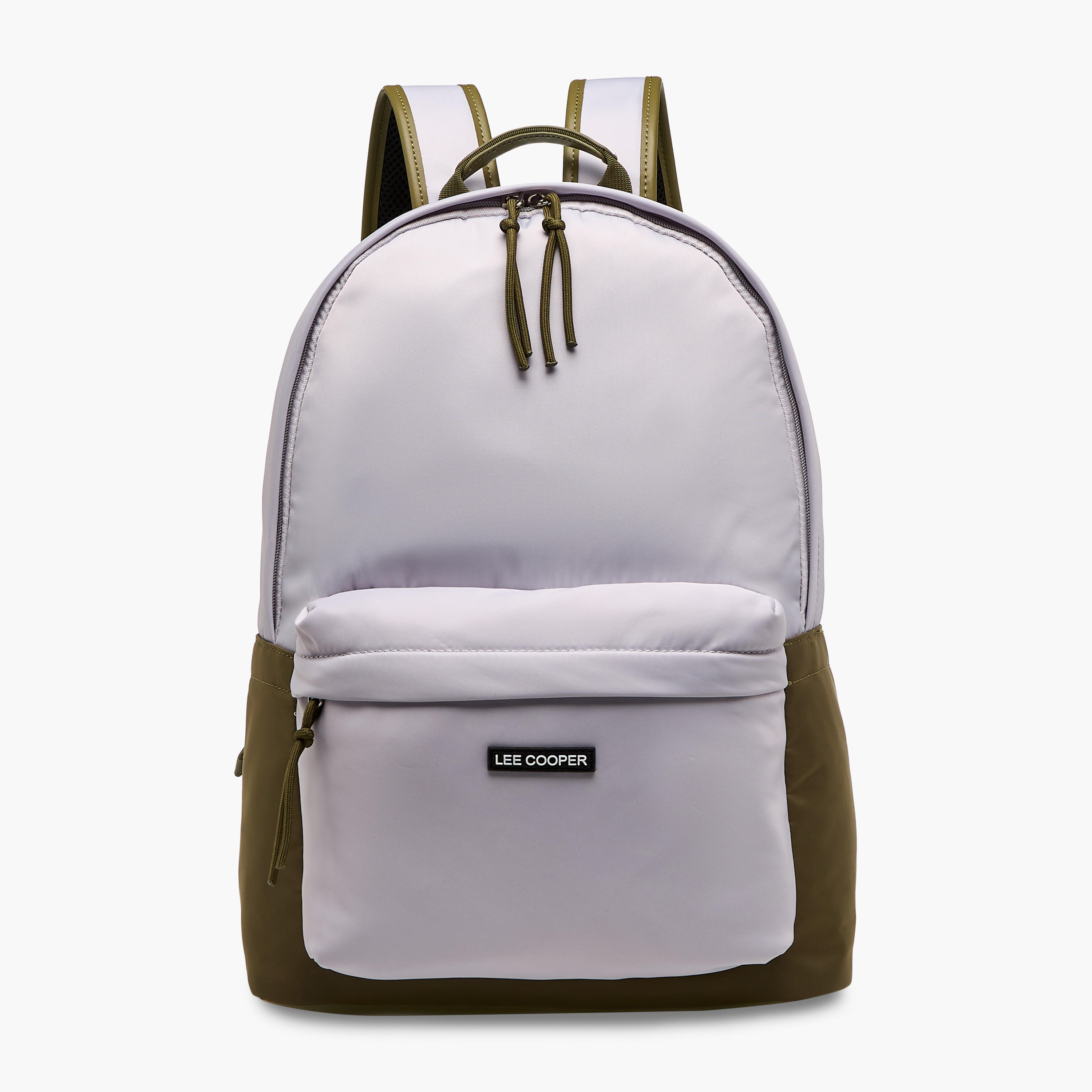 Lee Cooper Colourblock Backpack with Adjustable Shoulder Straps and Zip Closure - 15x30x40 cm-men-bags-image-1