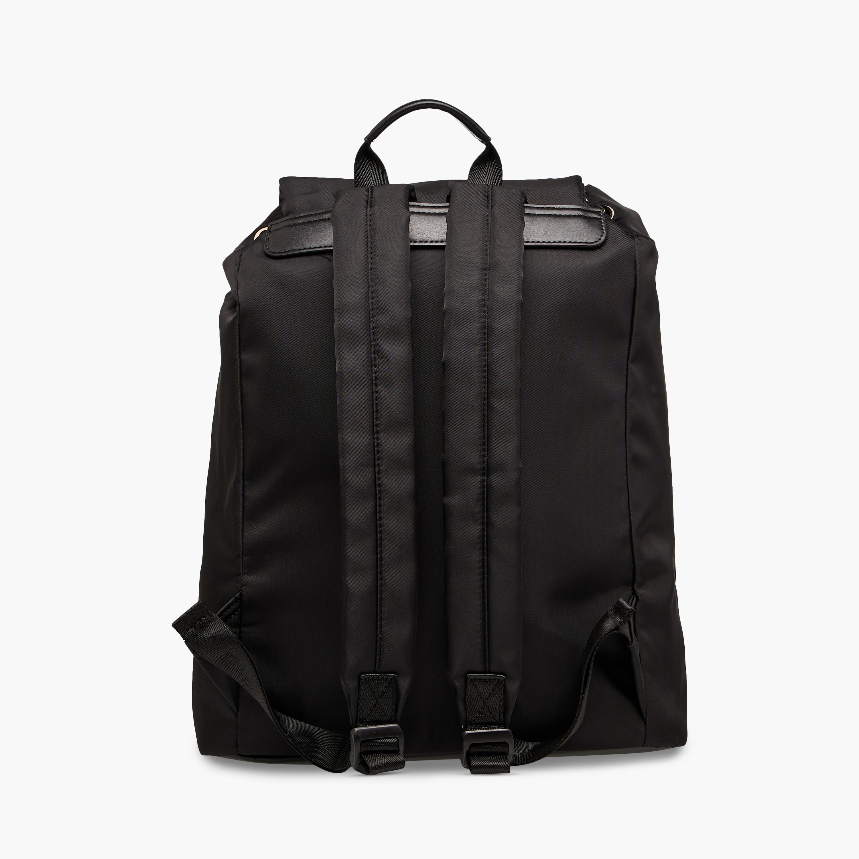 Lee Cooper Logo Print Backpack with Adjustable Straps and Drawstring Closure - 15x30x43 cm-men-bags-image-3