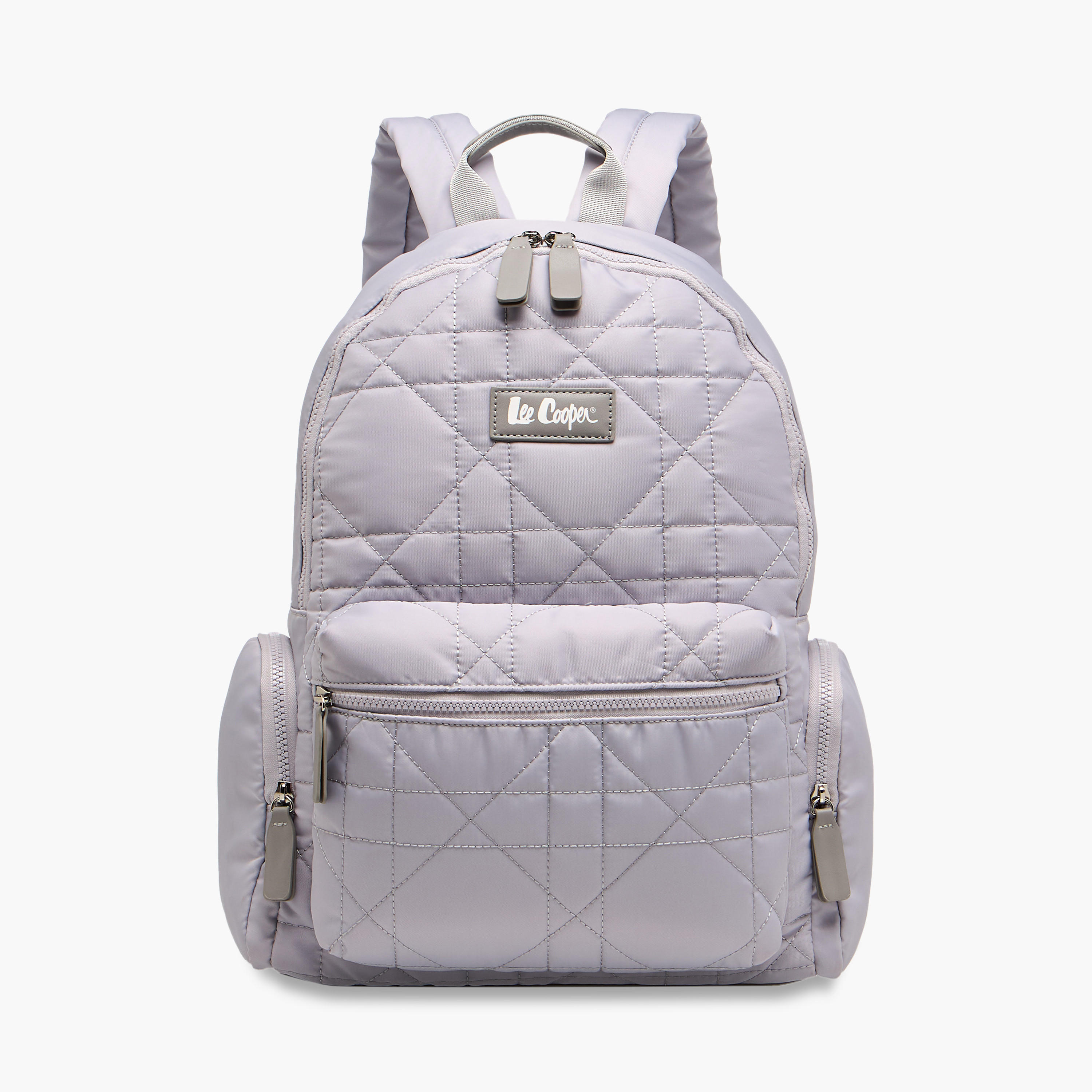 Lee Cooper Quilted Backpack with Adjustable Shoulder Straps and Zip Closure - 16x32x41 cm-men-bags-image-1