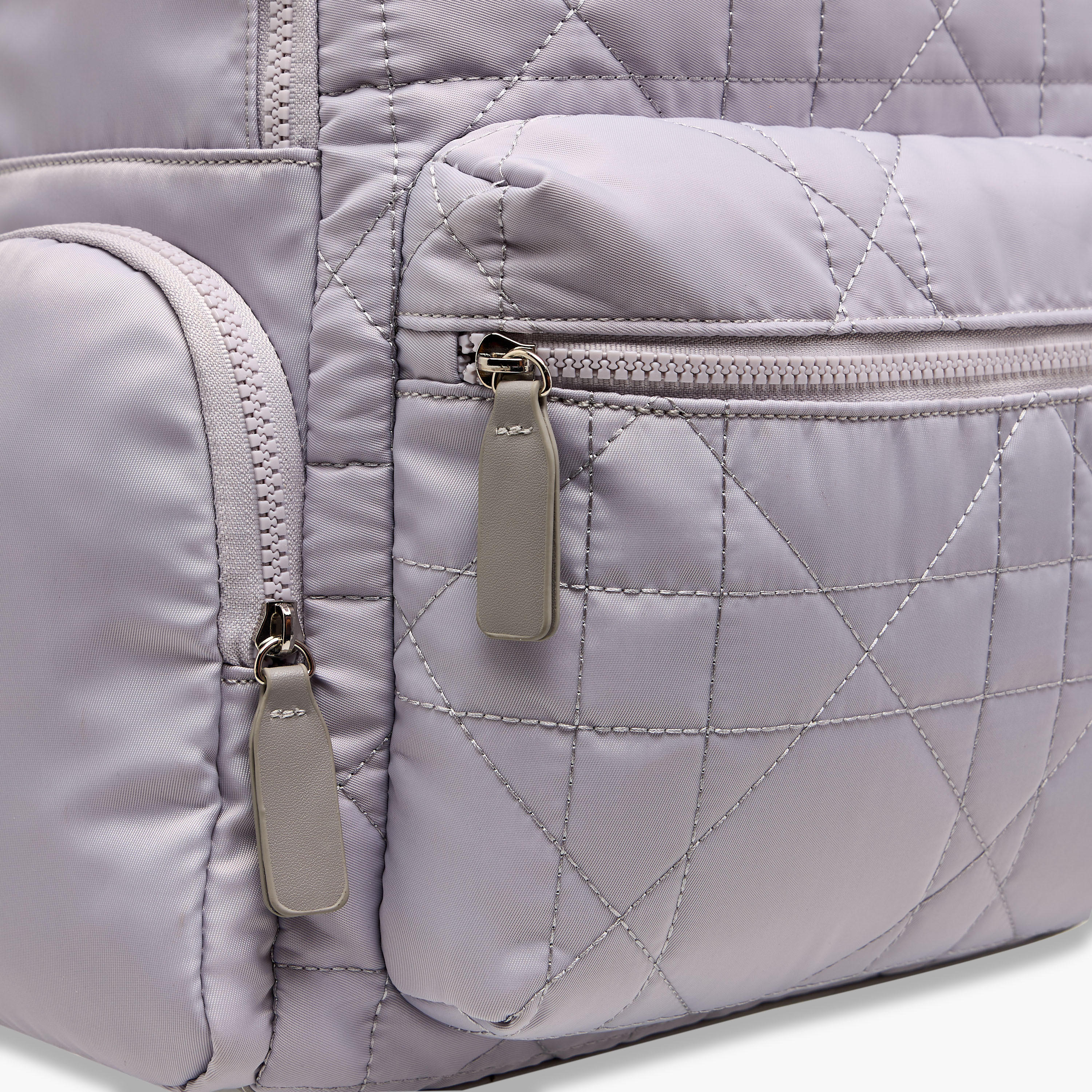 Lee Cooper Quilted Backpack with Adjustable Shoulder Straps and Zip Closure - 16x32x41 cm-men-bags-image-5