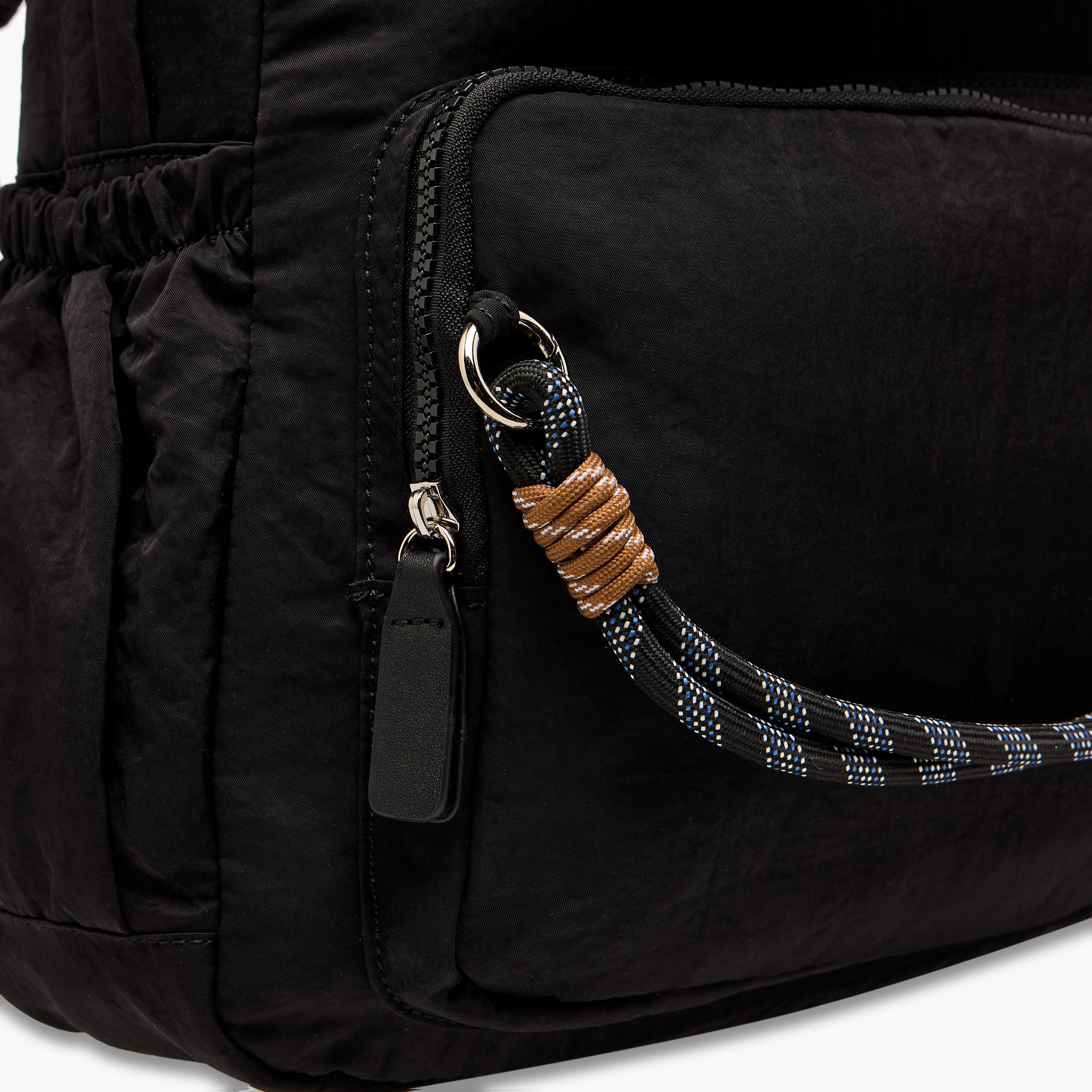 Lee Cooper Rope Accent Backpack with Adjustable Shoulder Straps and Zip Closure - 13x30x40 cm-men-bags-image-5