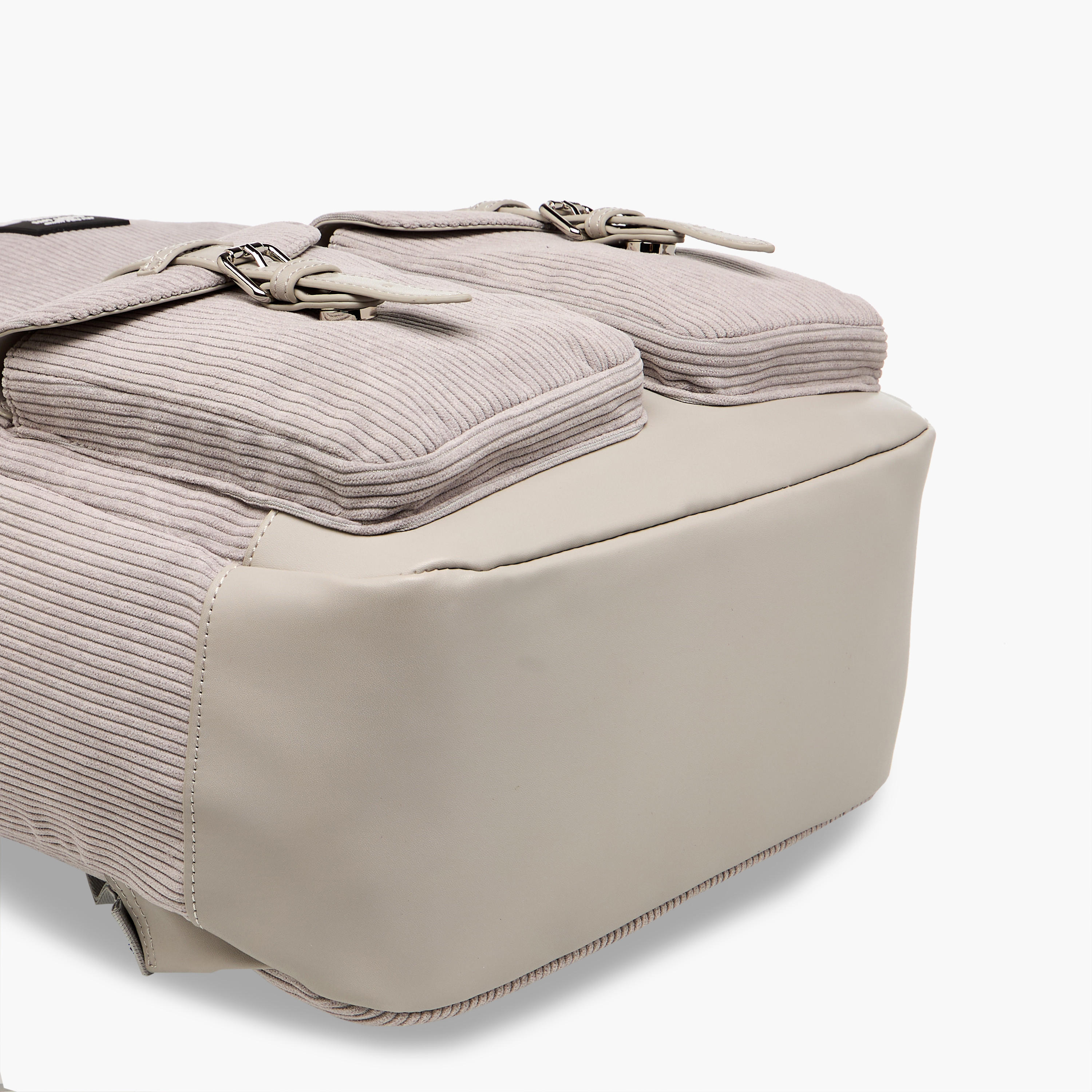 Lee Cooper Corduroy Backpack with Adjustable Shoulder Straps and Zip Closure - 15x33x40 cm-men-bags-image-6