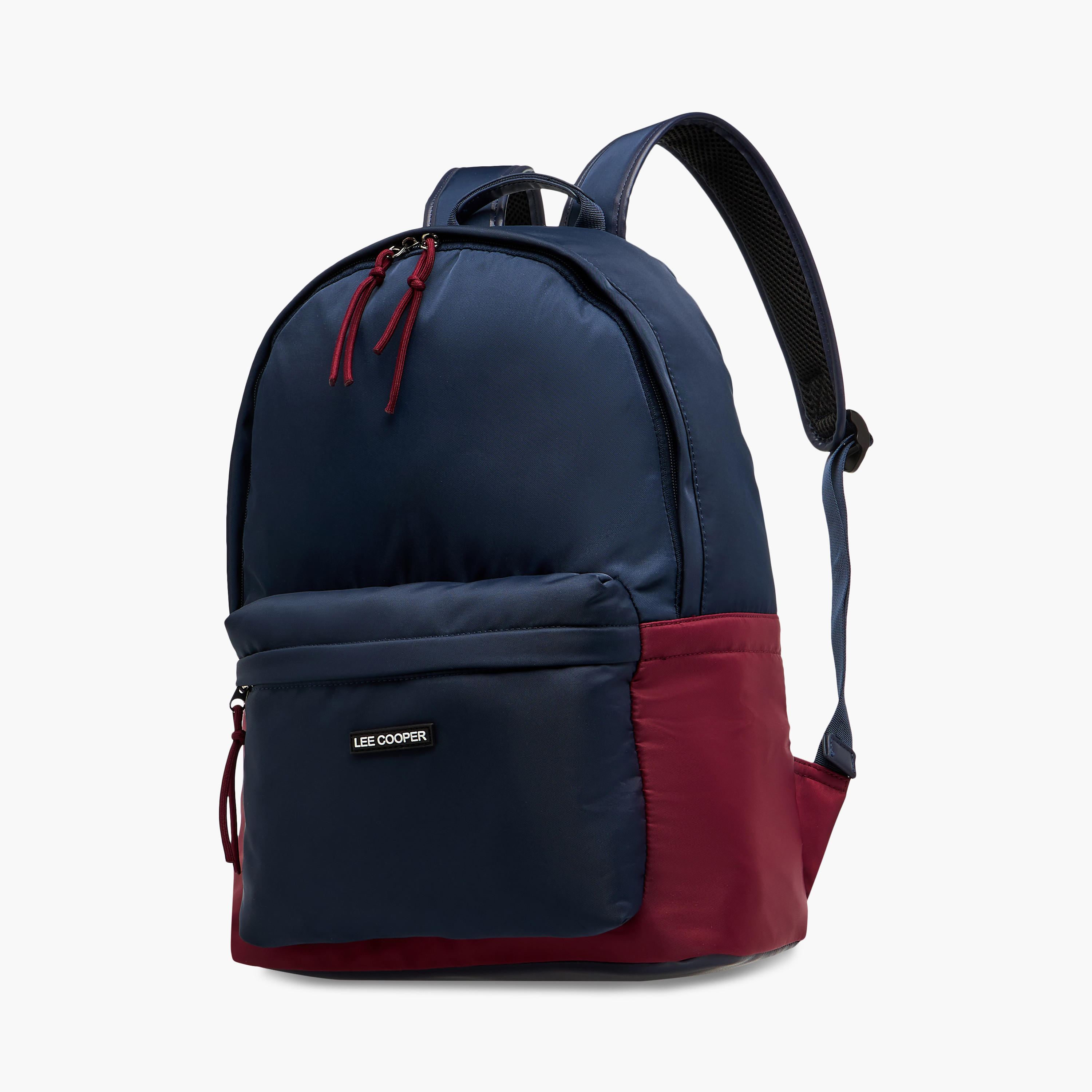 Lee Cooper Colourblock Backpack with Adjustable Shoulder Straps and Zip Closure - 15x30x40 cm-men-bags-image-2