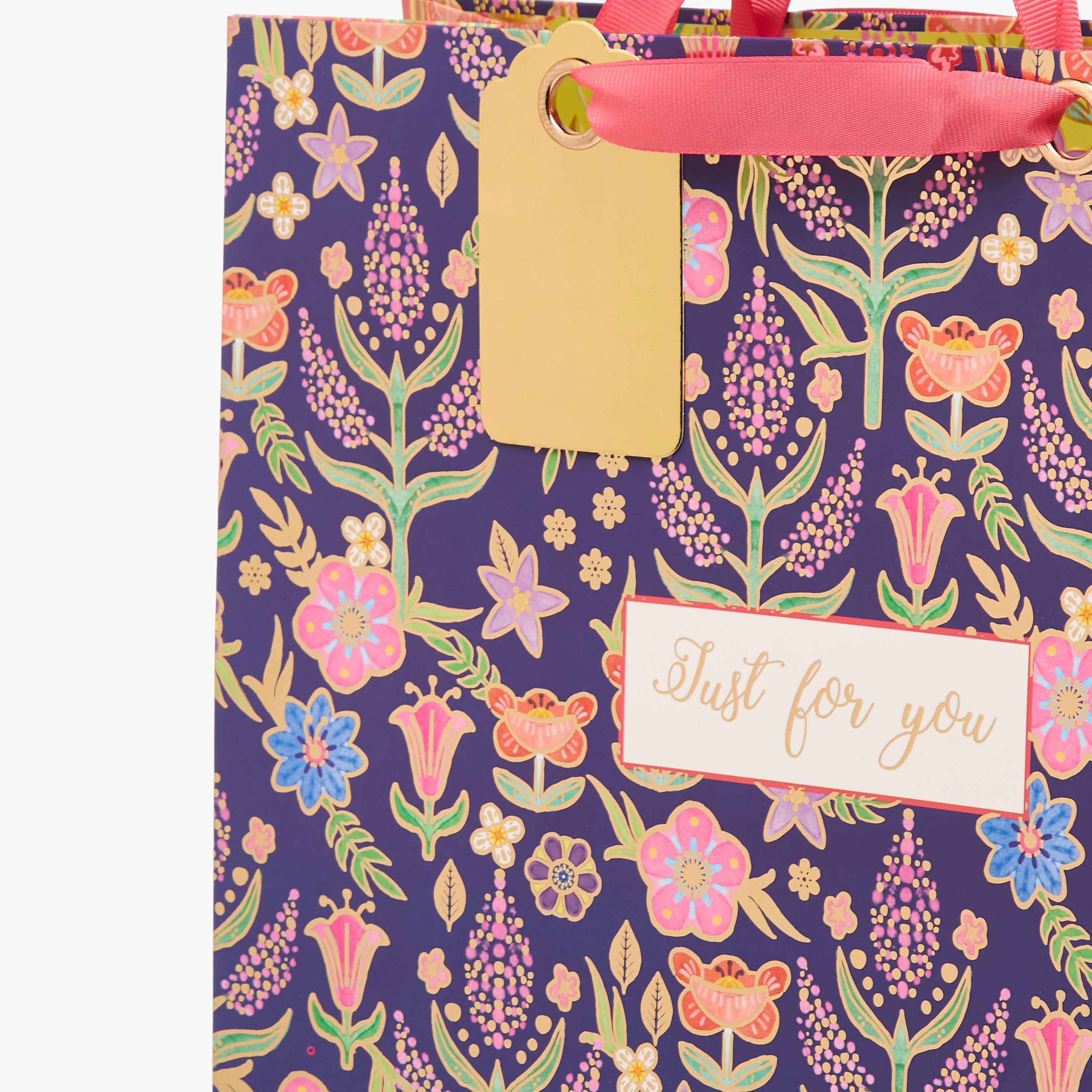 Findz Floral Print Paper Gift Bag - Extra Large-household-giftingaccessories-giftings-image-3