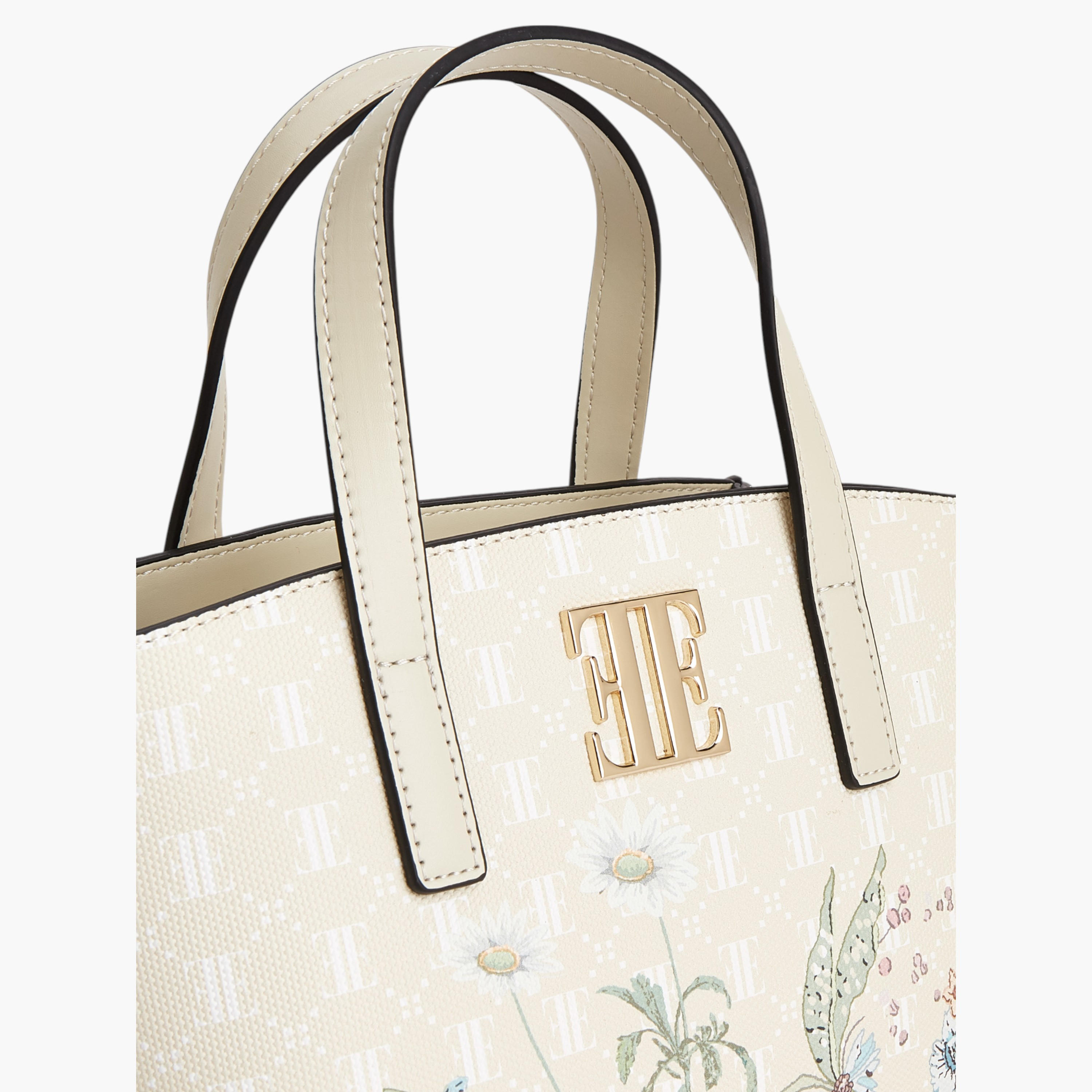 شنطة توتي بطبعات زهرية ومقابض مزدوجة وسحاب إغلاق من إيل-women-bagsandwallets-handbags-image-4