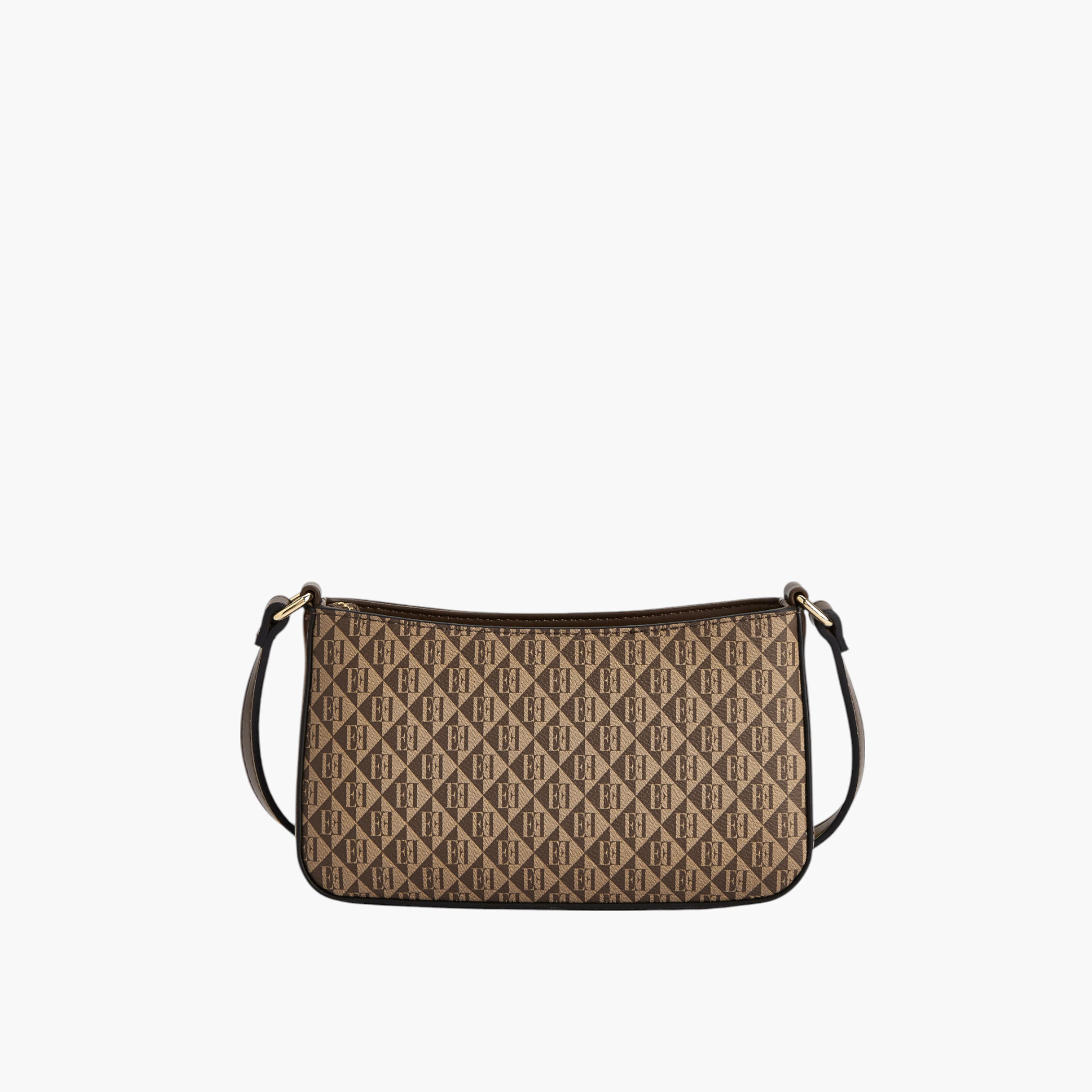 Elle Monogram Print Crossbody Bag with Adjustable Strap and Zip Closure-women-bagsandwallets-handbags-image-2