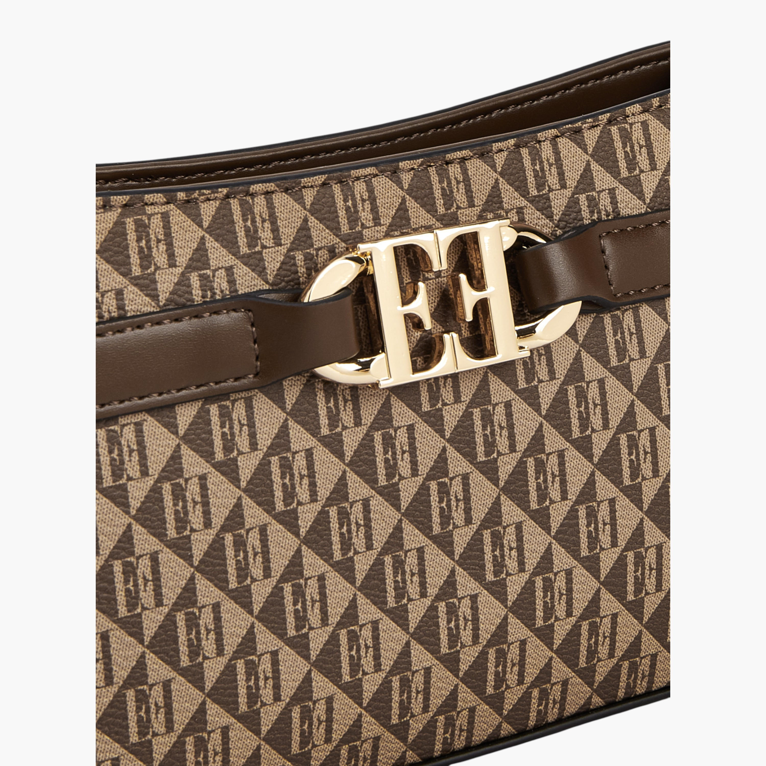 Elle Monogram Print Crossbody Bag with Adjustable Strap and Zip Closure-women-bagsandwallets-handbags-image-4