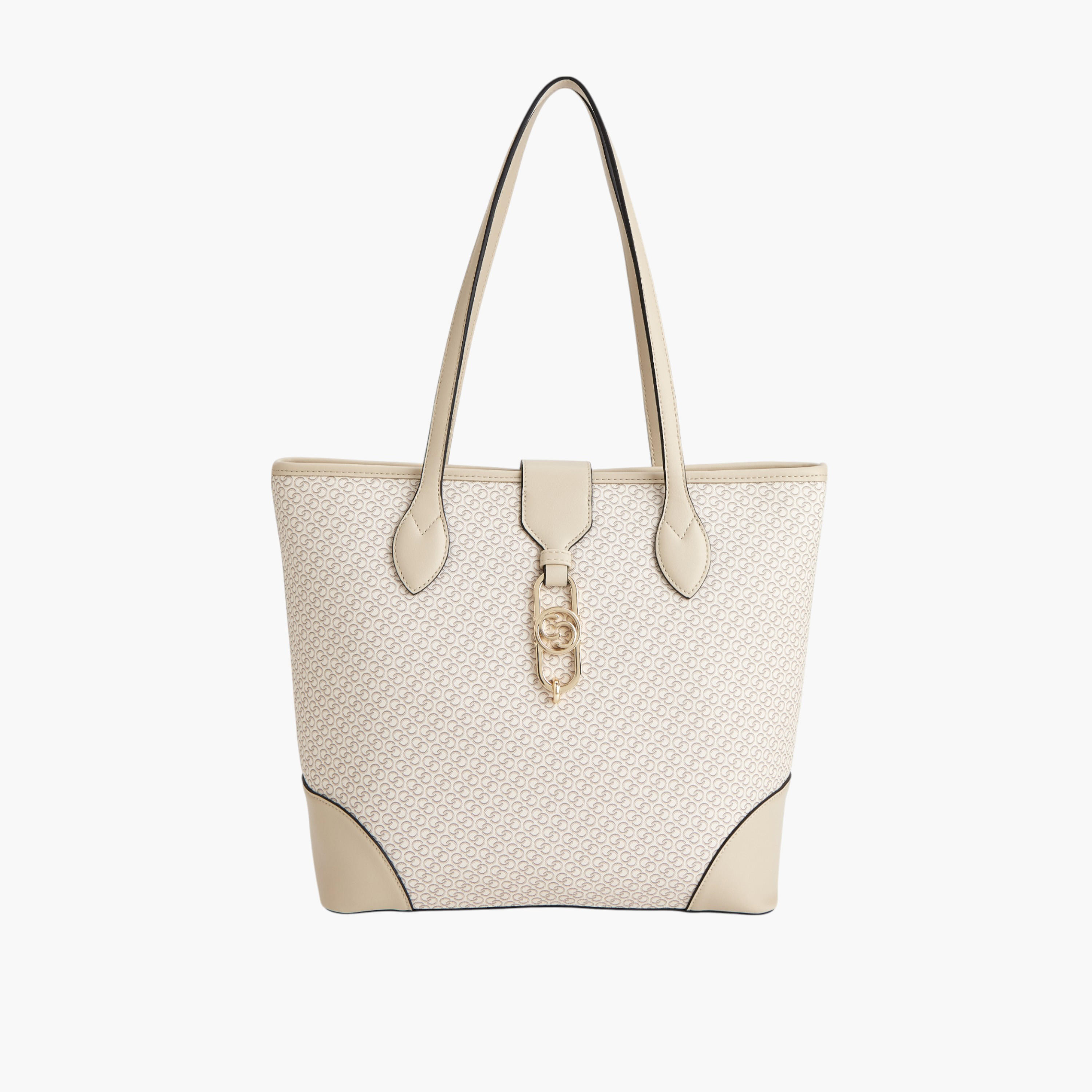 شنطة توت بطبعات مونوجرام وبمقبض مزدوج وسحاب إغلاق من سيليست-women-bagsandwallets-handbags-image-7