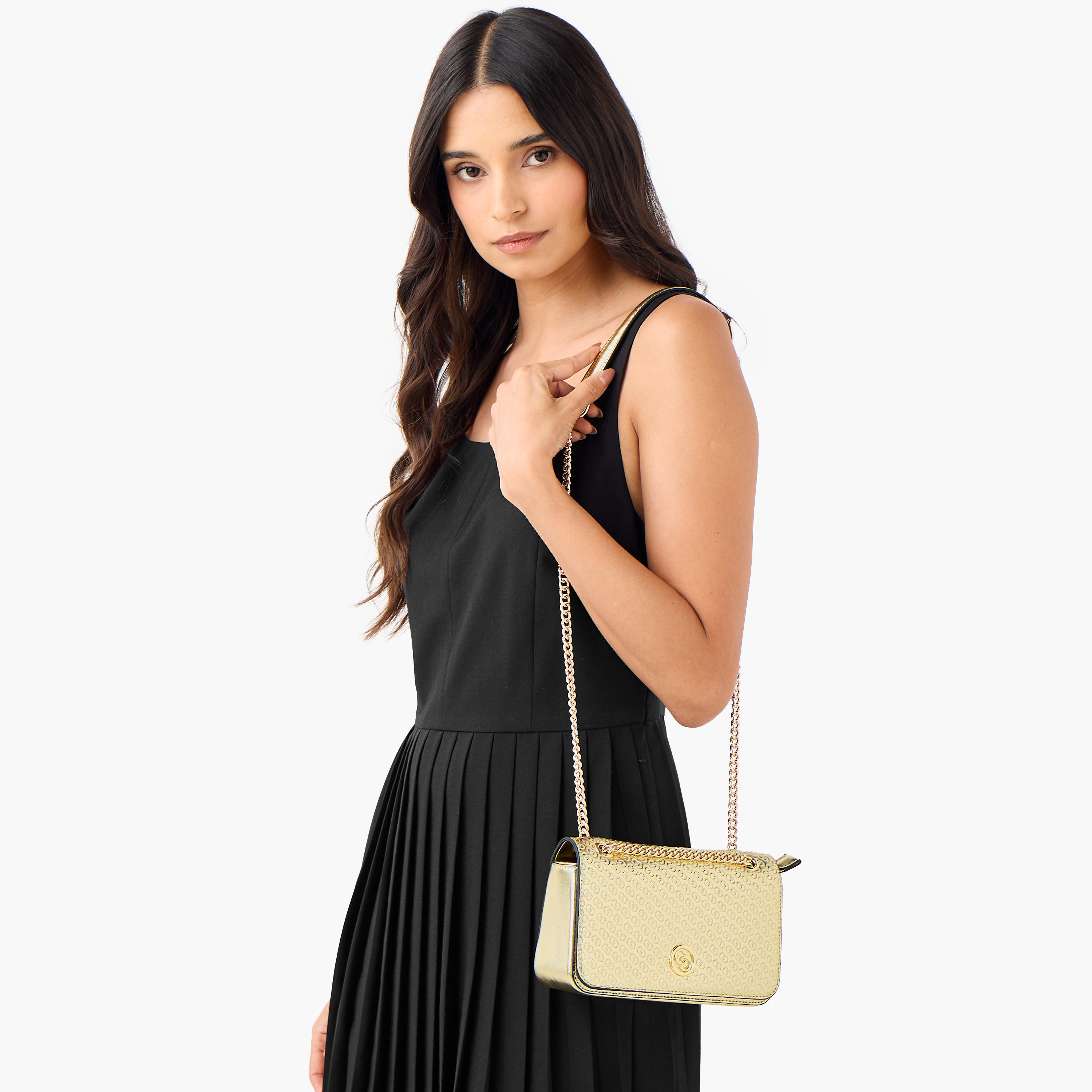 Celeste Monogram Embossed Crossbody Bag with Chain Strap-women-bagsandwallets-handbags-image-2