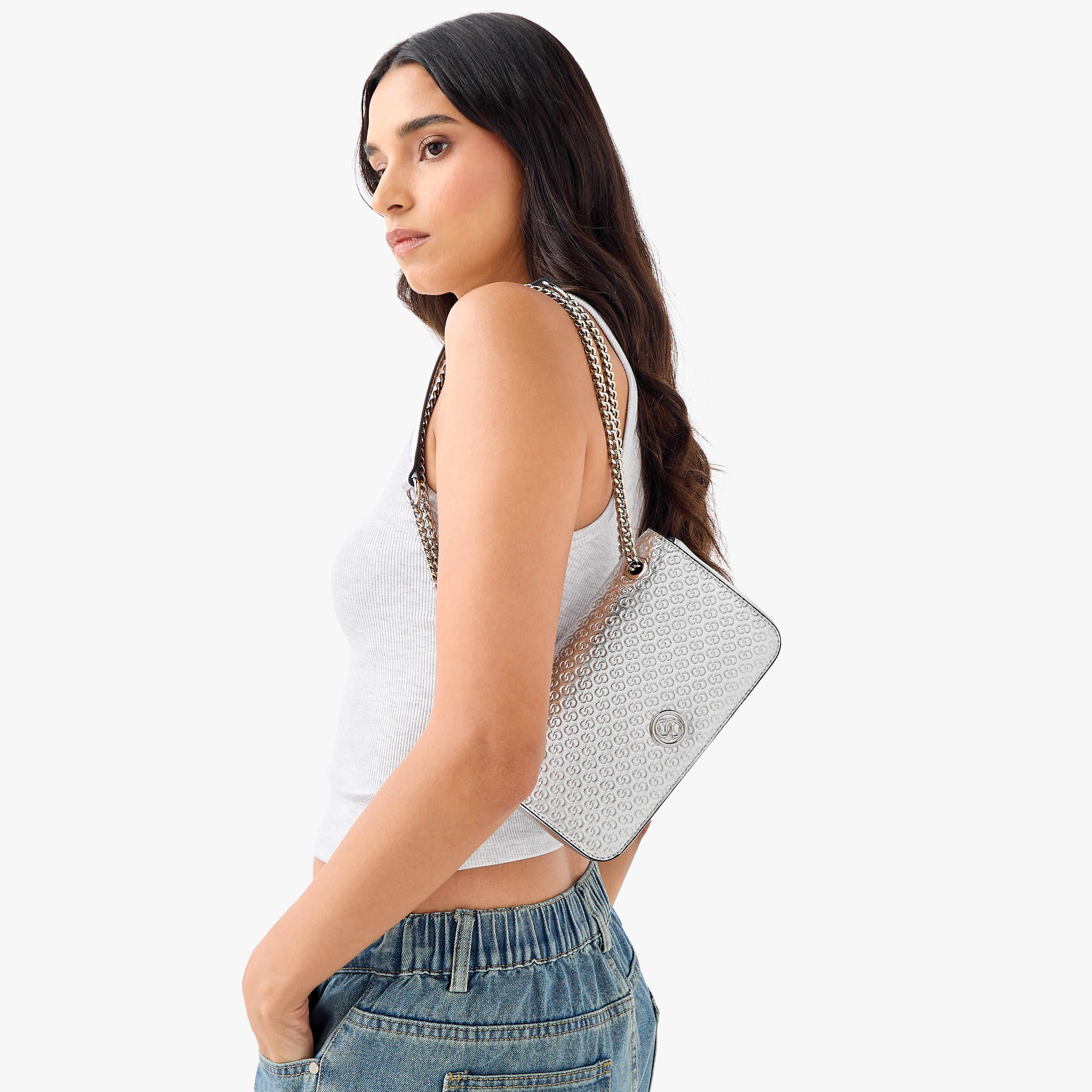 Celeste Monogram Embossed Crossbody Bag with Chain Strap-women-bagsandwallets-handbags-image-8