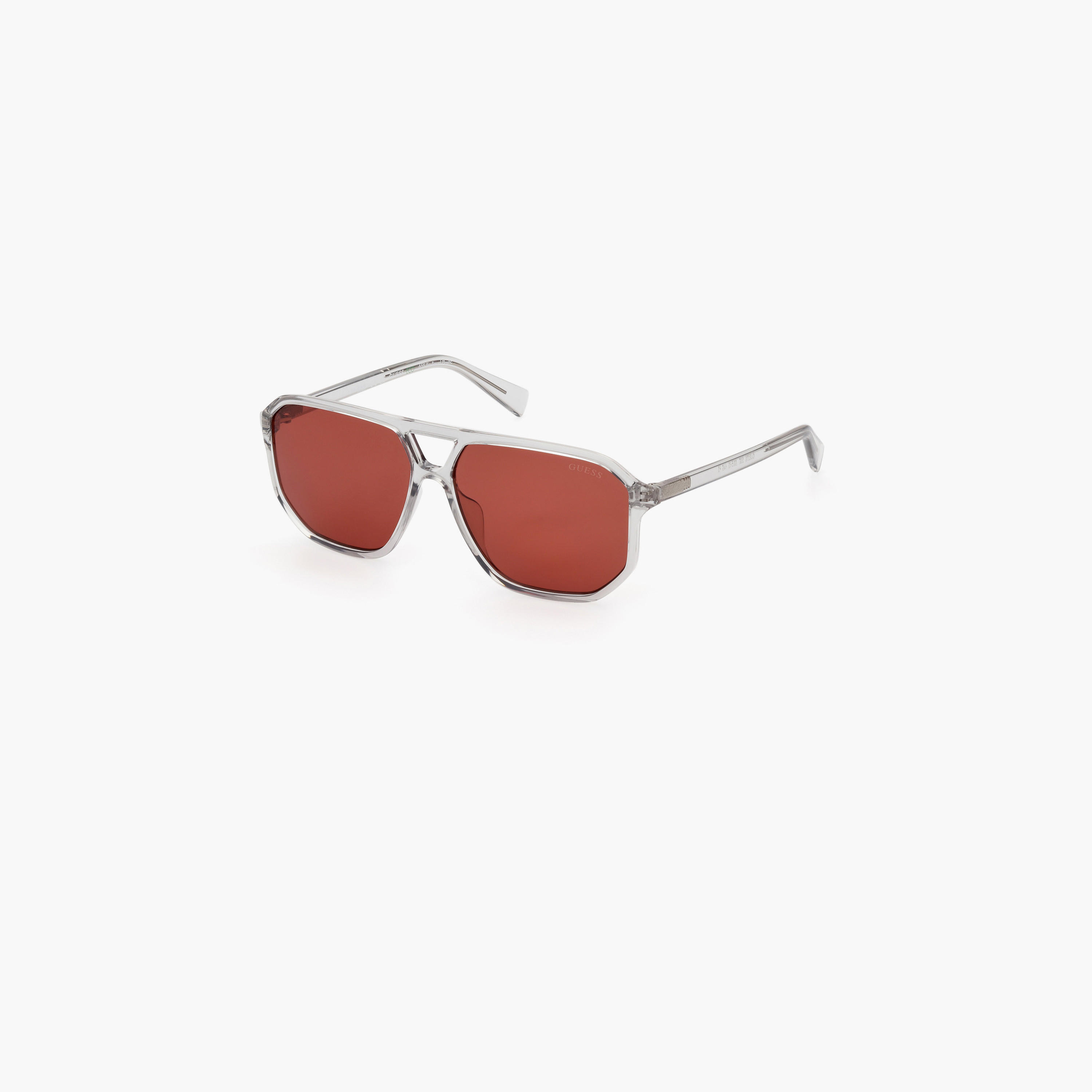 Guess 58MM Red Rectangle Sunglasses GU827620E58-men-sunglasses-image-1