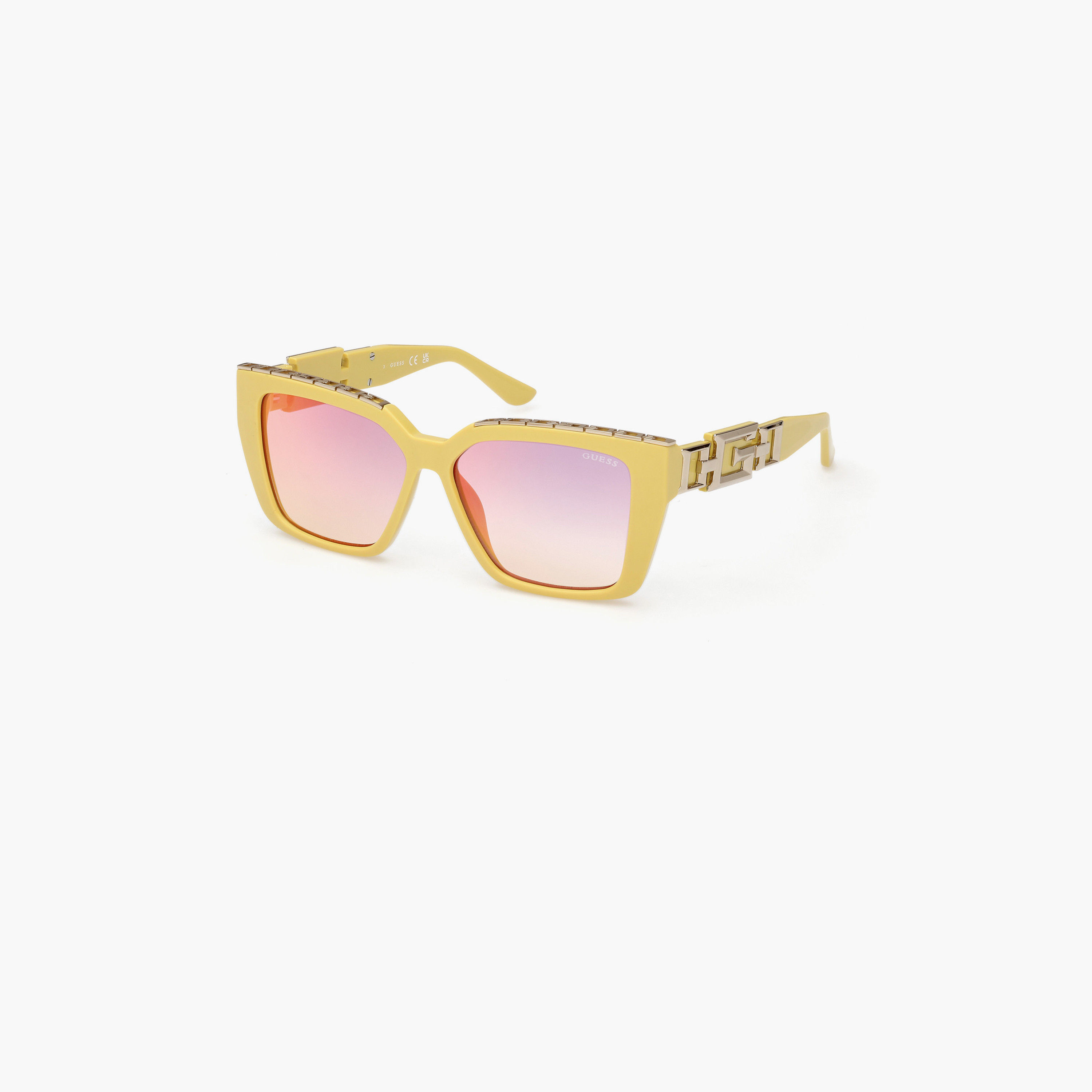 يخمن نظارة شمسية تصميم فراشة لون أزرق عاكس 55مم GU791539X55-women-sunglasses-image-1