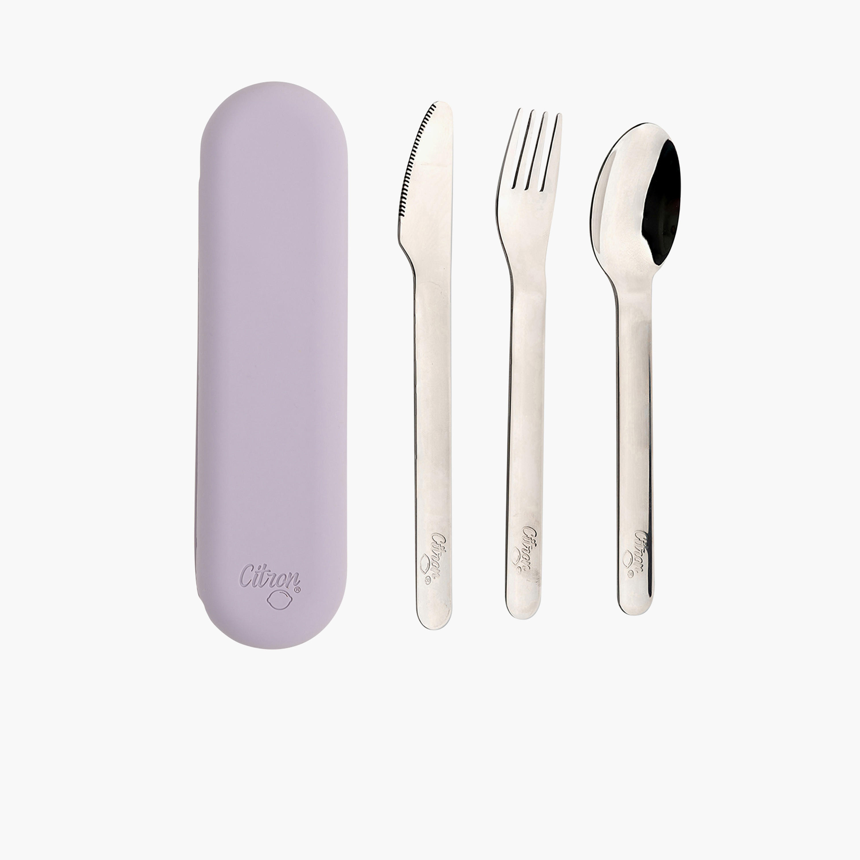 Citron 3-Piece Stainless Steel Cutlery Set-school-lunchessentials-lunchboxes-image-1