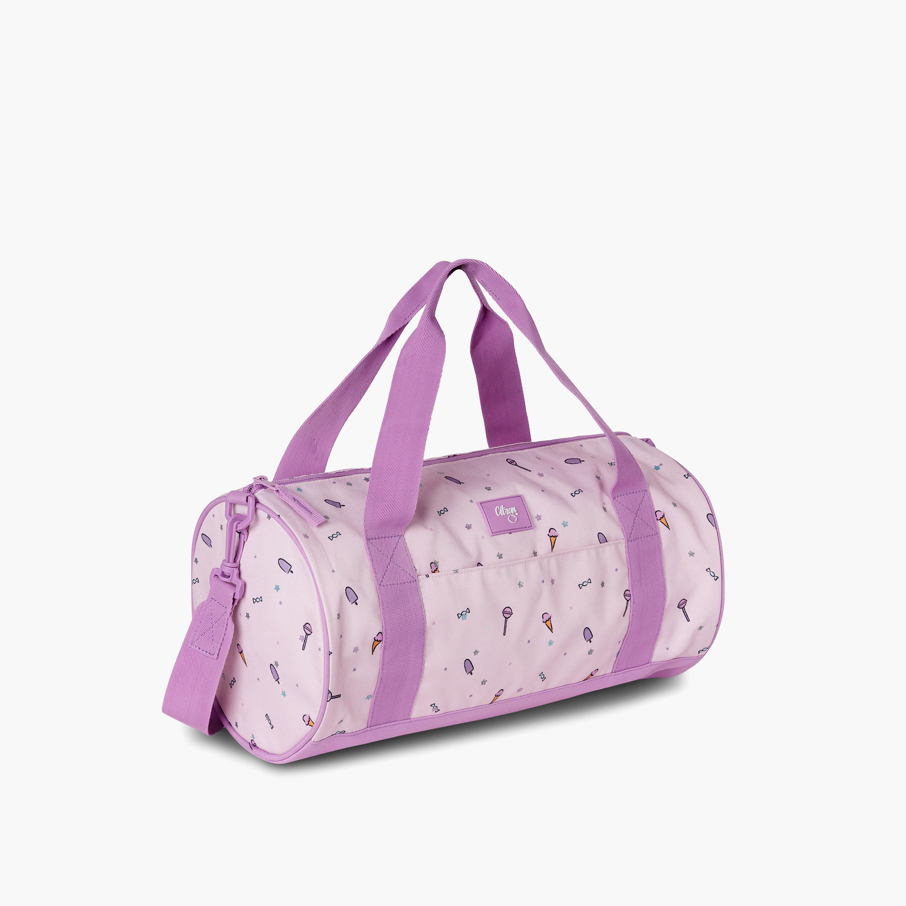 Citron Printed Duffle Bag with Detachable Strap and Zip Closure - 35x45x21 cms-travel-luggagesandbags-dufflebags-image-3
