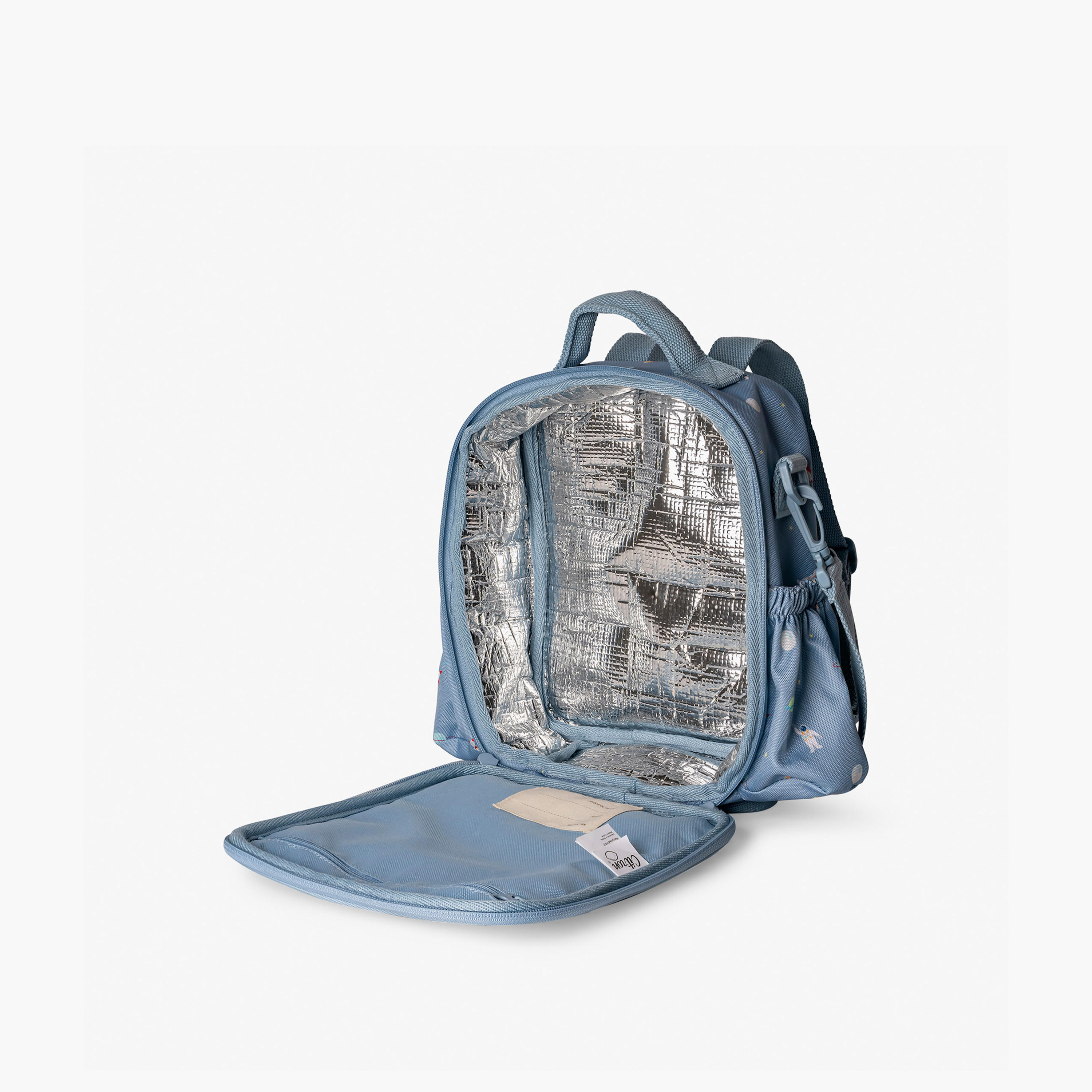 Citron Space Print Insulated Lunch Bag with Zip Closure-school-lunchessentials-lunchbags-image-3