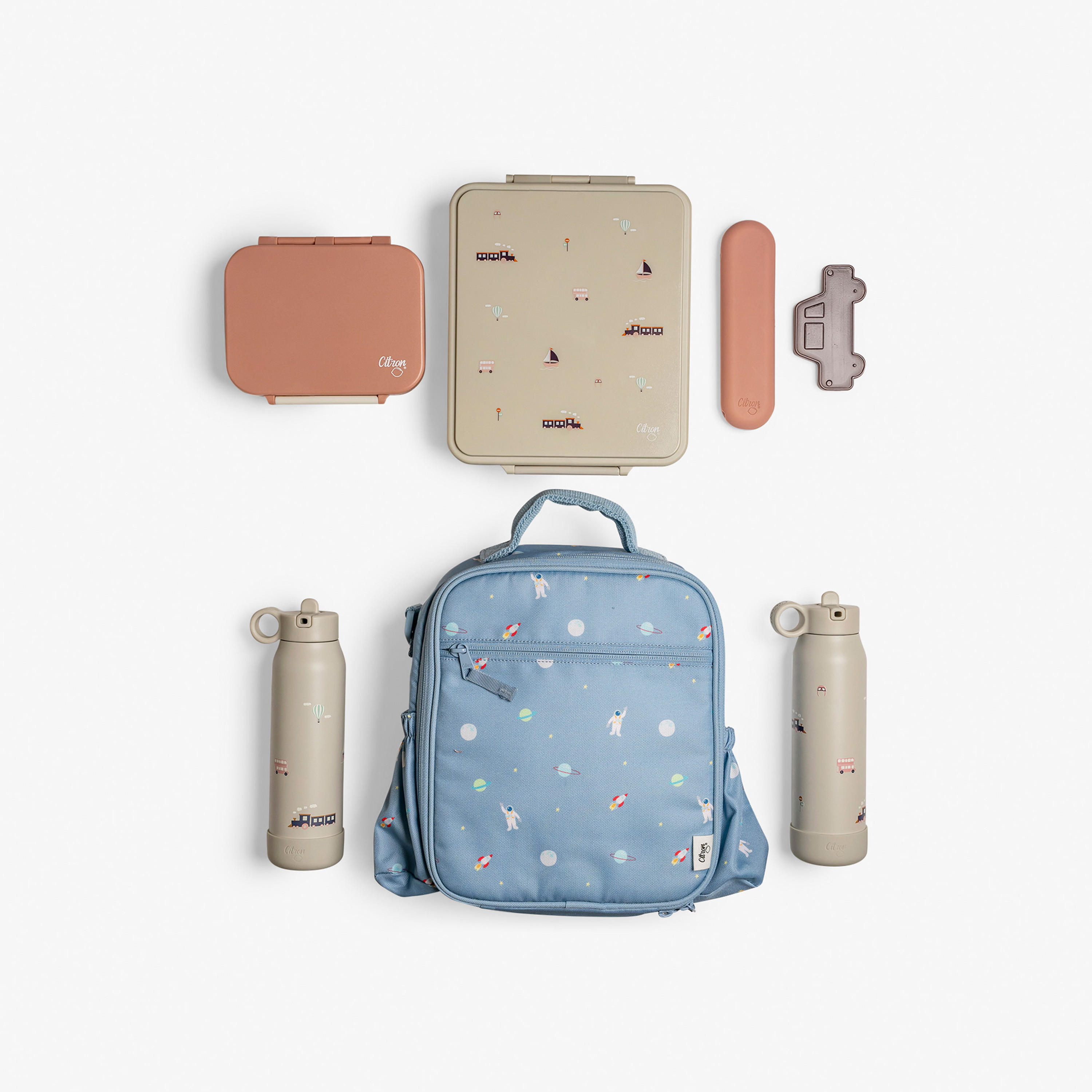 Citron Space Print Insulated Lunch Bag with Zip Closure-school-lunchessentials-lunchbags-image-4