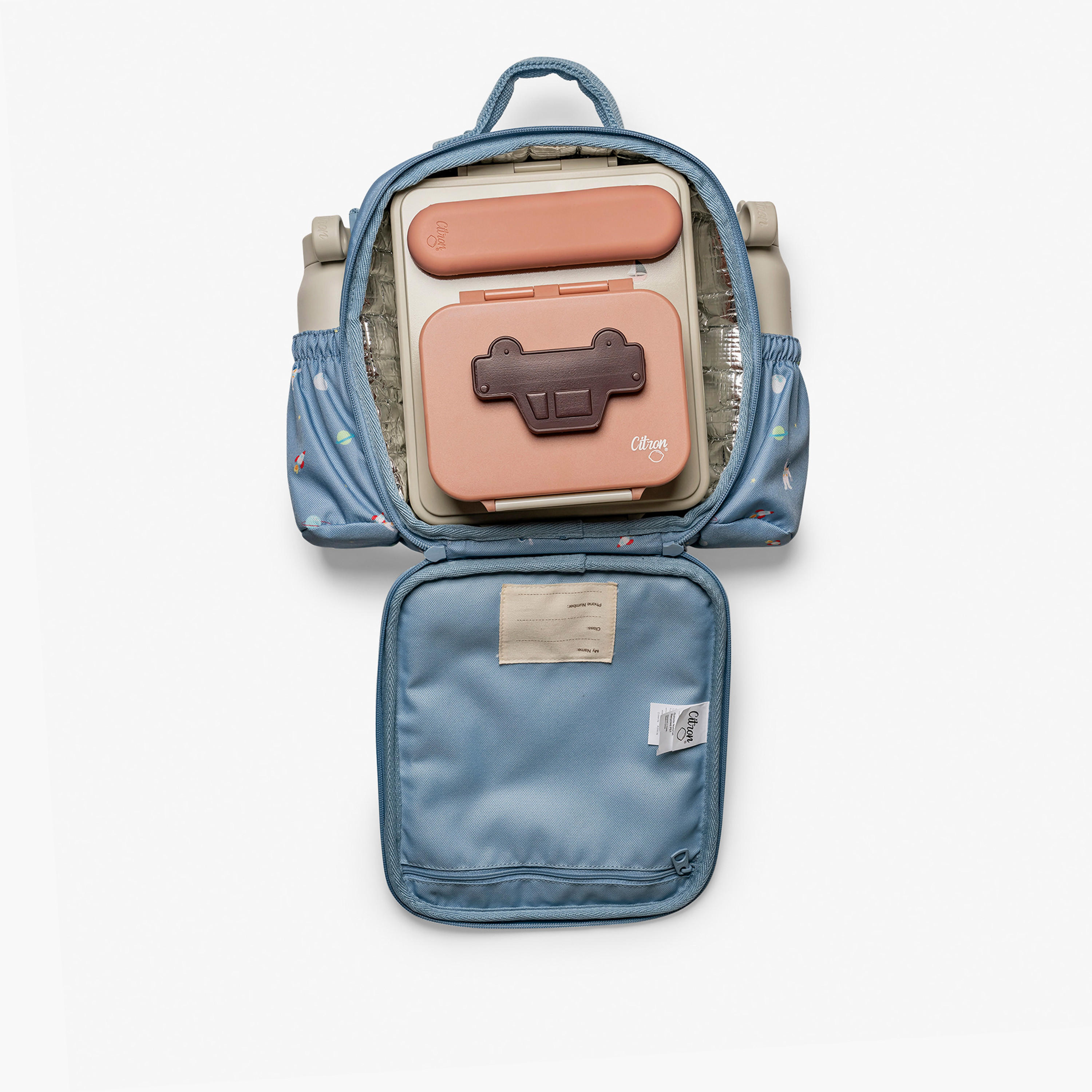 Citron Space Print Insulated Lunch Bag with Zip Closure-school-lunchessentials-lunchbags-image-5