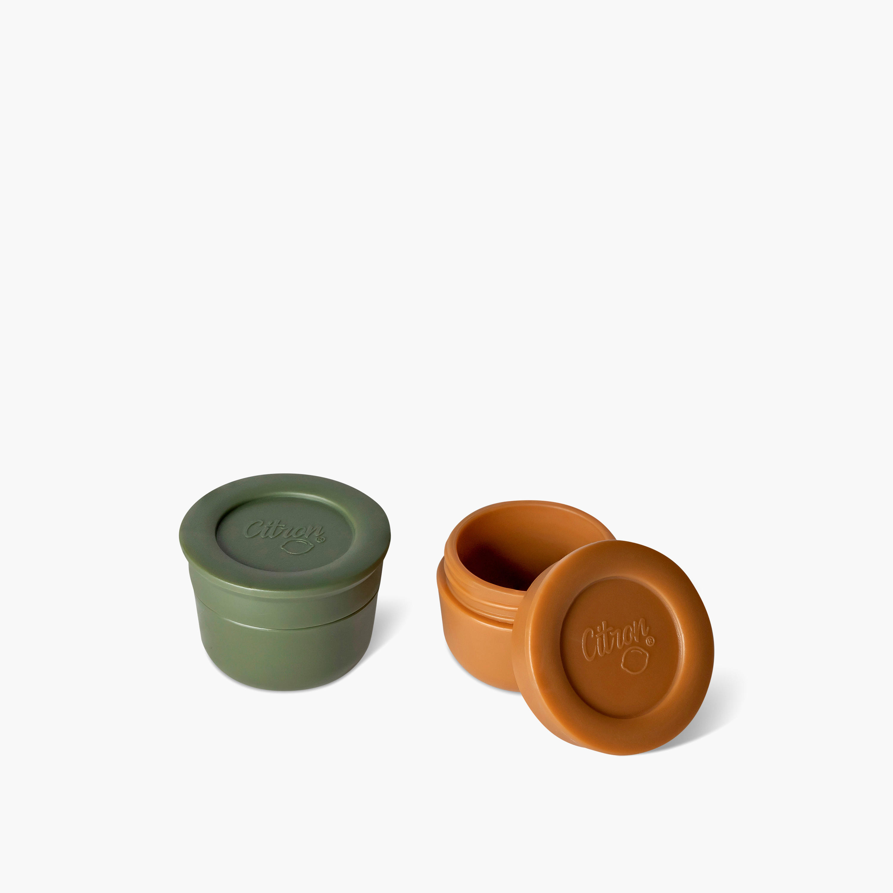Citron Solid Mini Sauce Containers with Lid - Set of 2-school-lunchessentials-lunchboxes-image-1