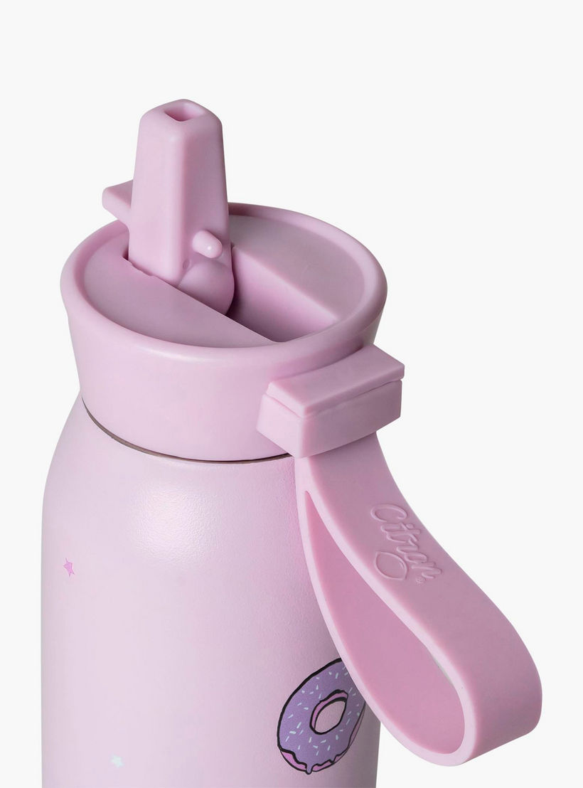 Citron Unicorn Print Triple Wall Insulated Water Bottle - 350 ml-school-waterbottles-image-3