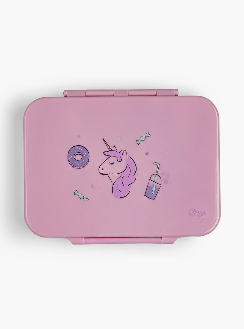 Citron Unicorn Print 4-Compartment Bento Lunch Box-school-lunchessentials-lunchboxes-image-3