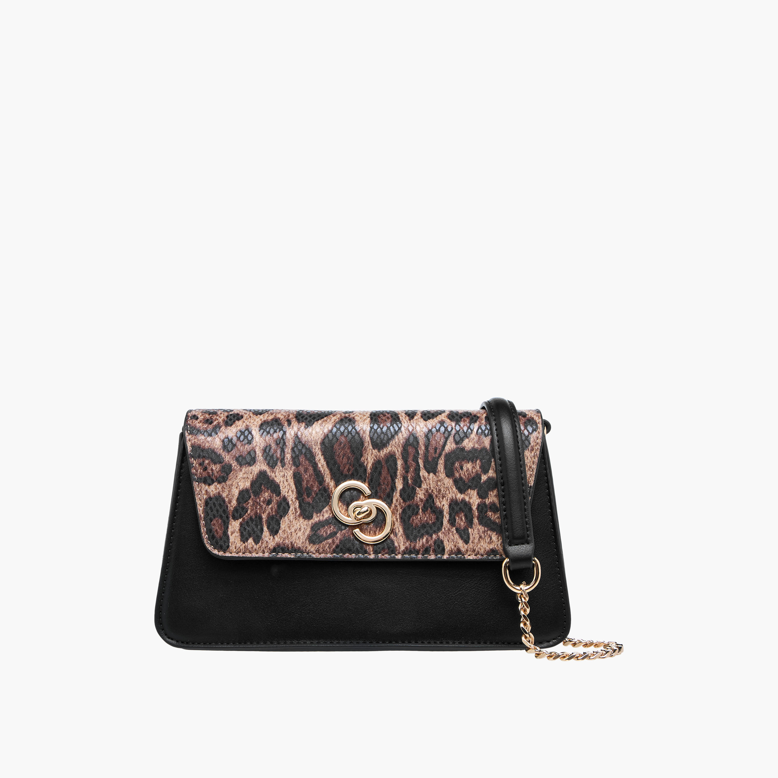 Celeste Animal Print Crossbody Bag with Chain Strap-women-bagsandwallets-handbags-image-1