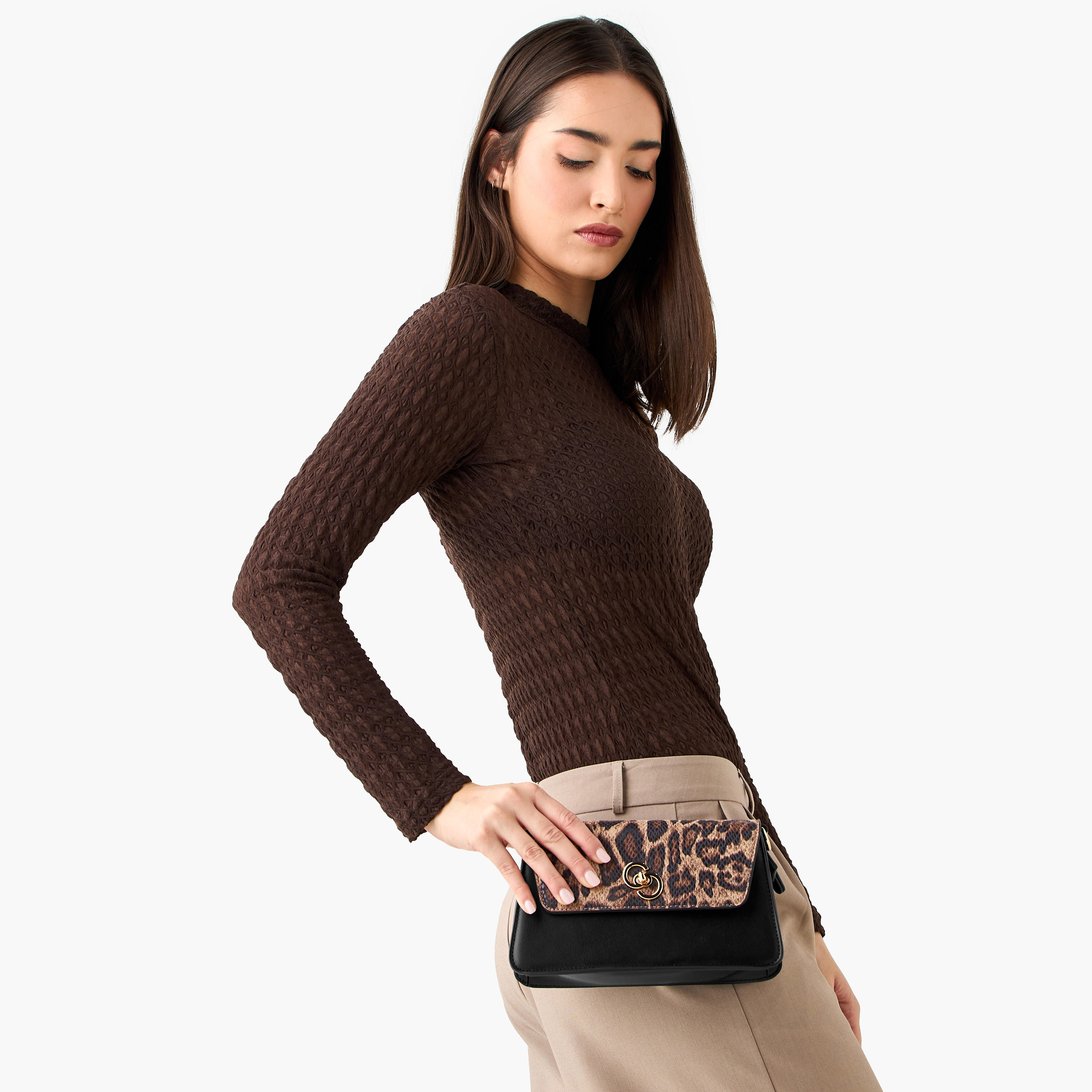 Celeste Animal Print Crossbody Bag with Chain Strap-women-bagsandwallets-handbags-image-8