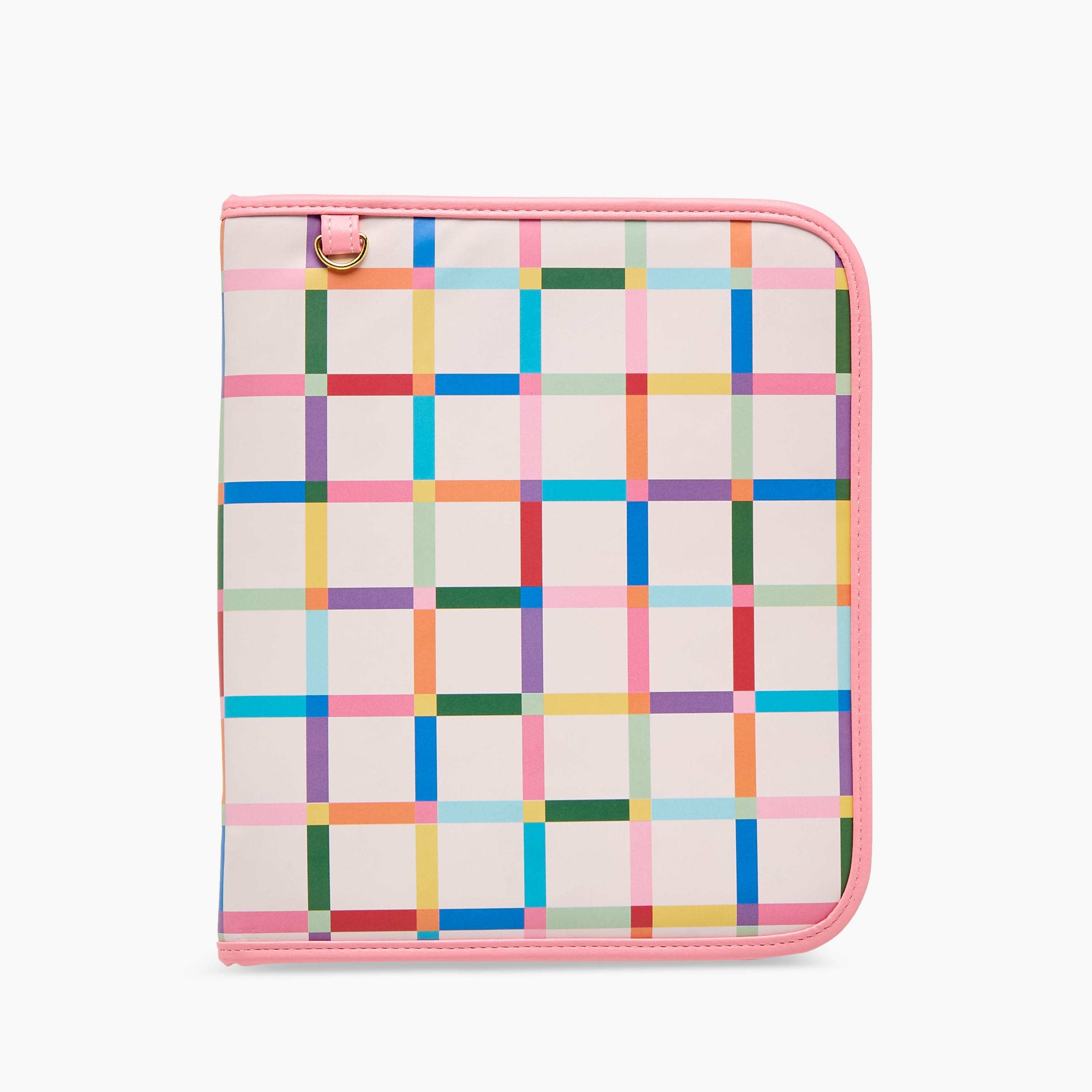 Checked Notebook Case with Pouch-school-stationery-notebooks-image-1