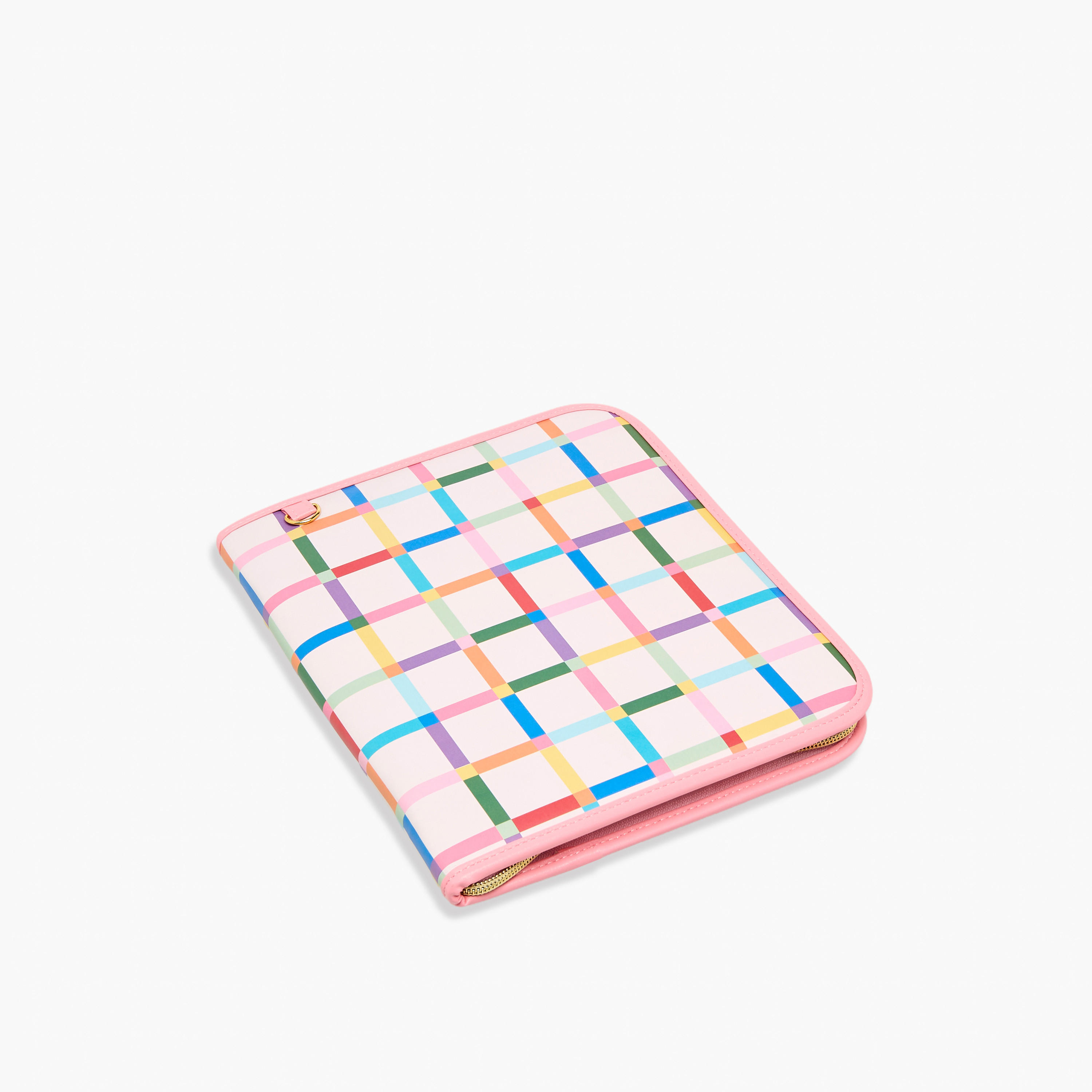 Checked Notebook Case with Pouch-school-stationery-notebooks-image-2