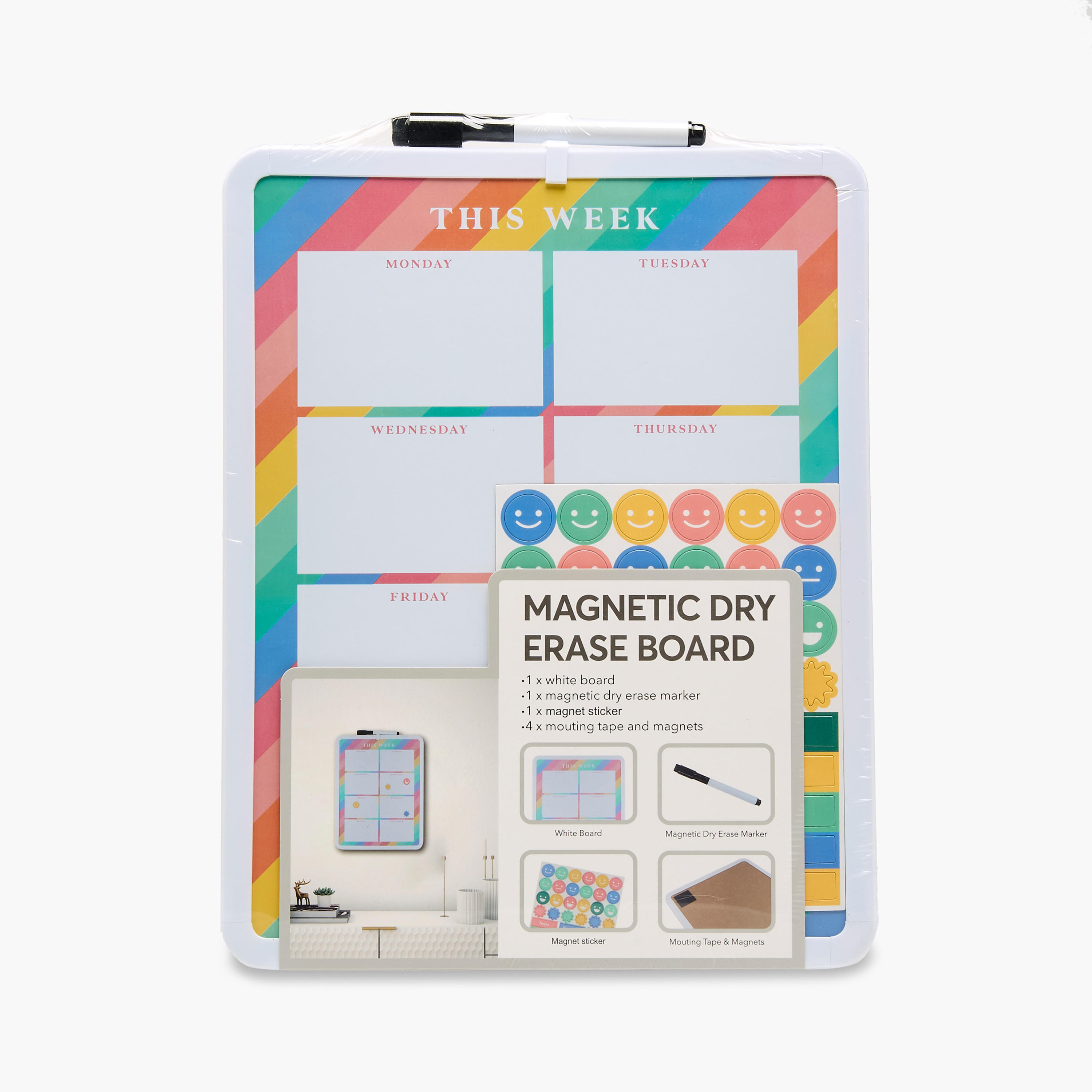 White Board with Marker and Sticker-school-stationery-sets-image-1