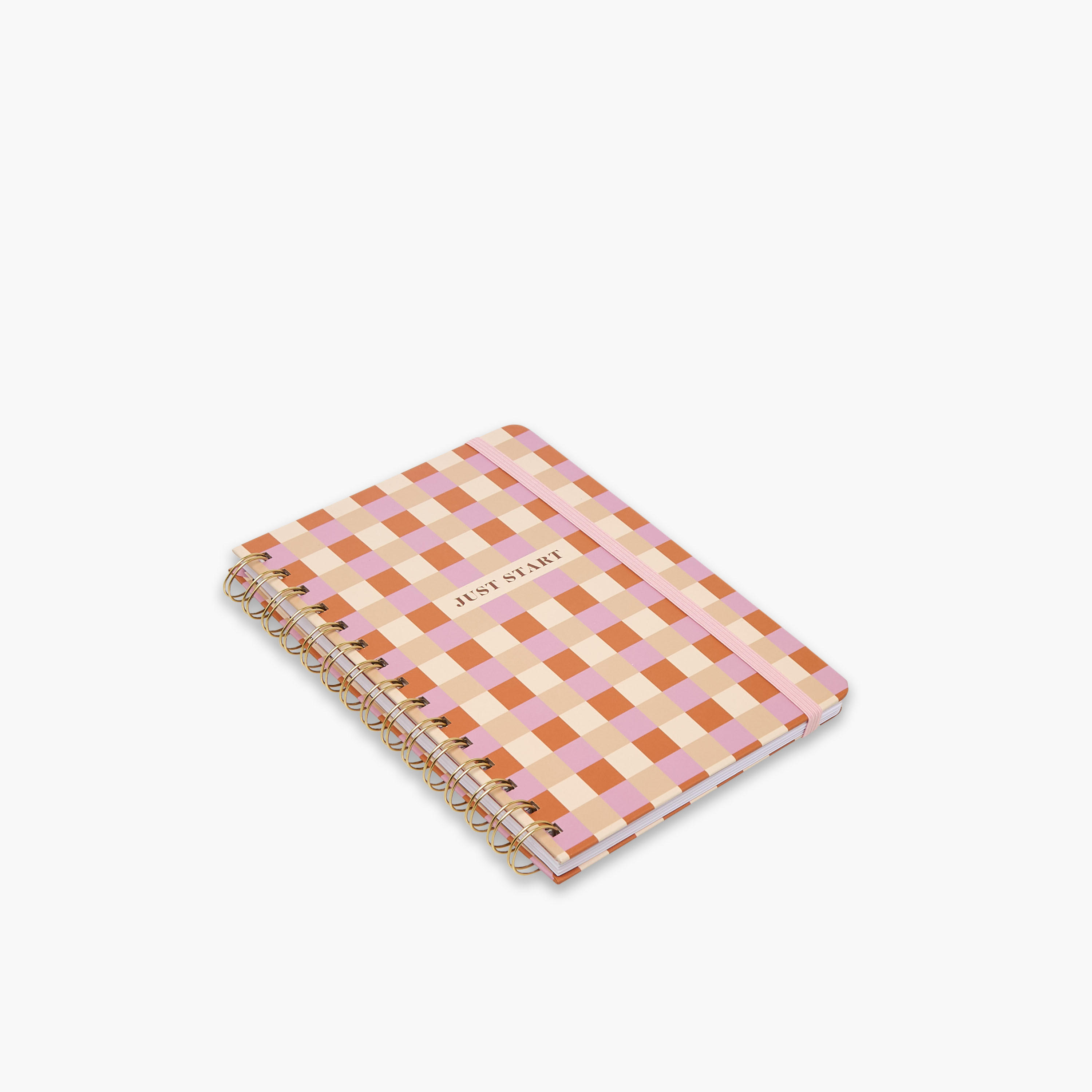 Checked 60-Page Spiral Bound Hard Cover Notebook-school-stationery-notebooks-image-1
