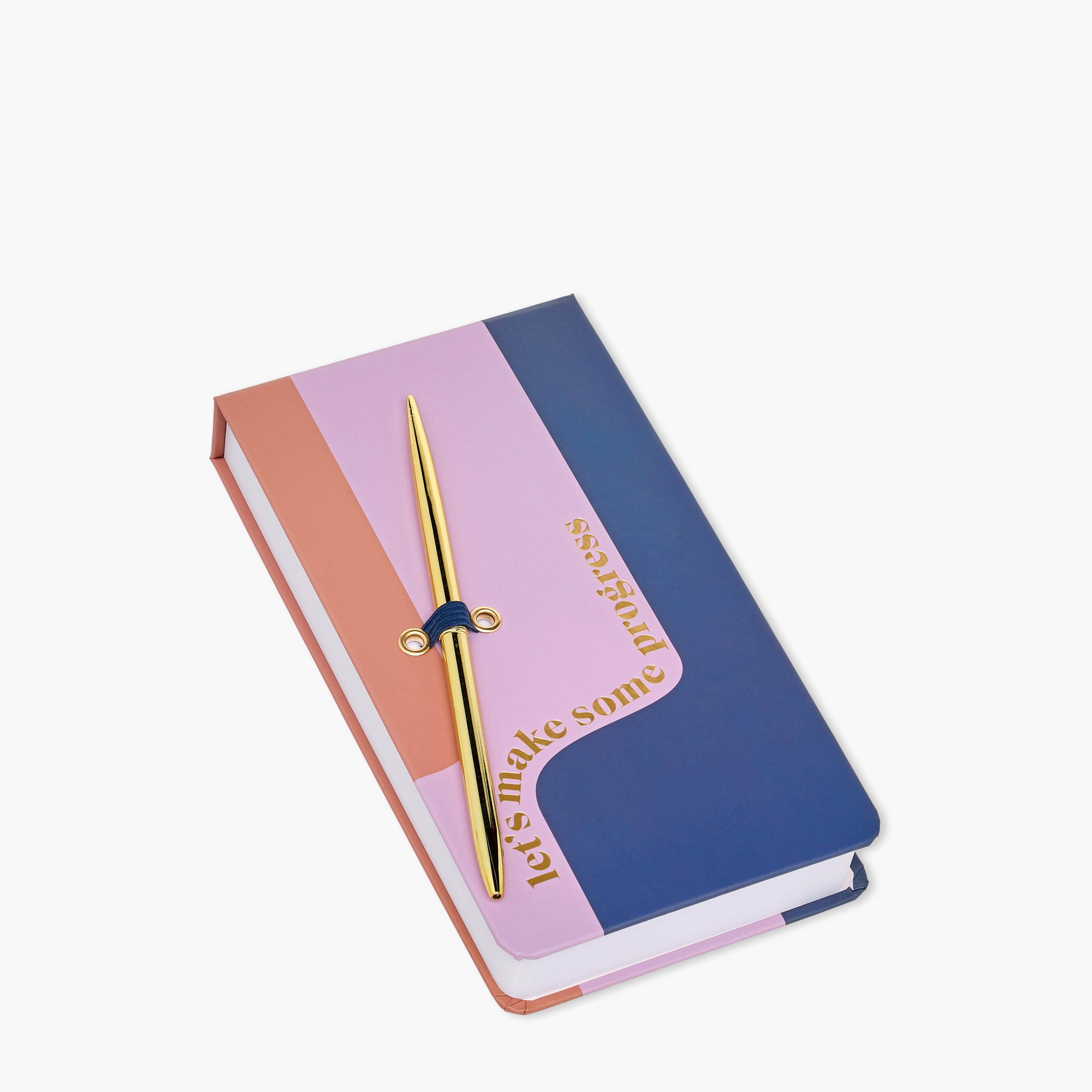 Slogan Print 240-Page Ruled Hardcover Notebook with Ball Pen Set-school-stationery-notebooks-image-2