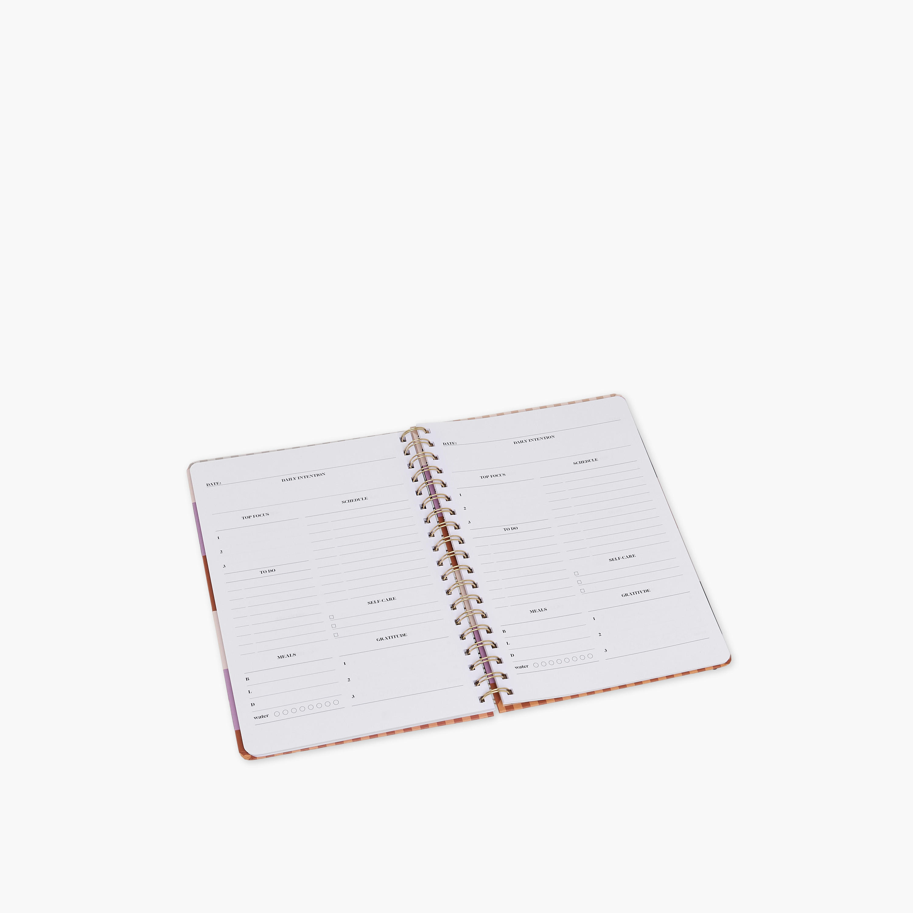 Striped 64-Page Hardcover Spiral Daily Planner-school-stationery-notebooks-image-3