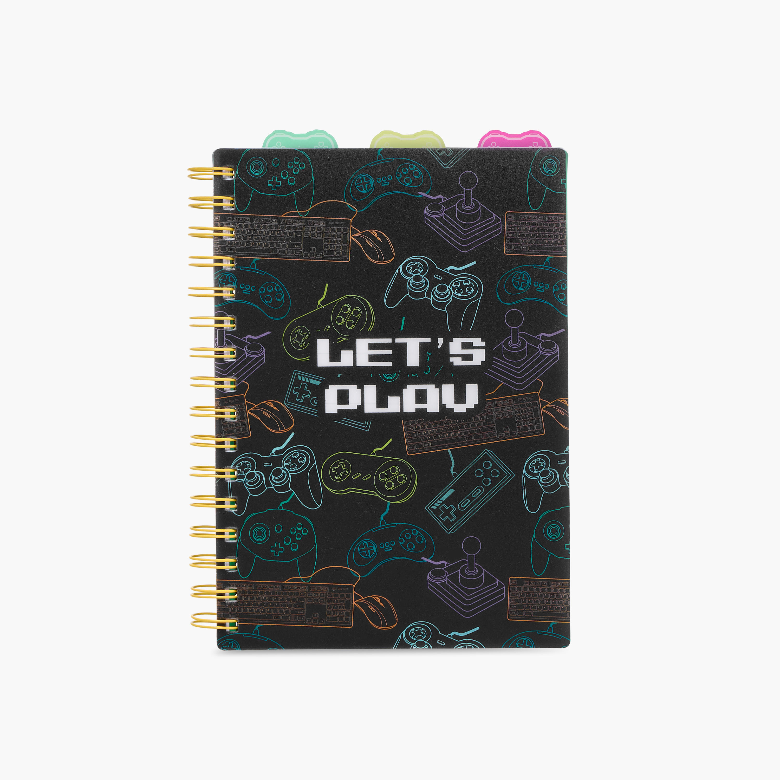 Gamer Print 120-Page Hardcover Spiral Notebook-school-stationery-notebooks-image-1
