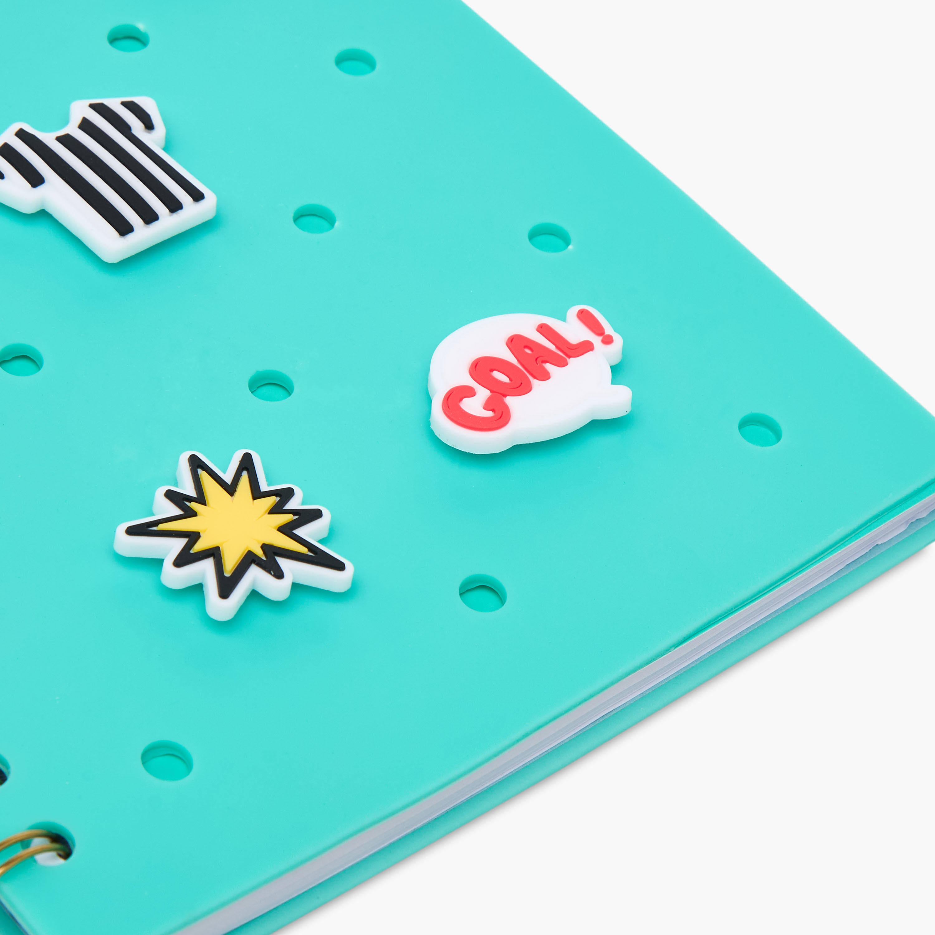 Textured Spiral Bound Hard Cover Notebook and Charms Set-school-stationery-notebooks-image-4