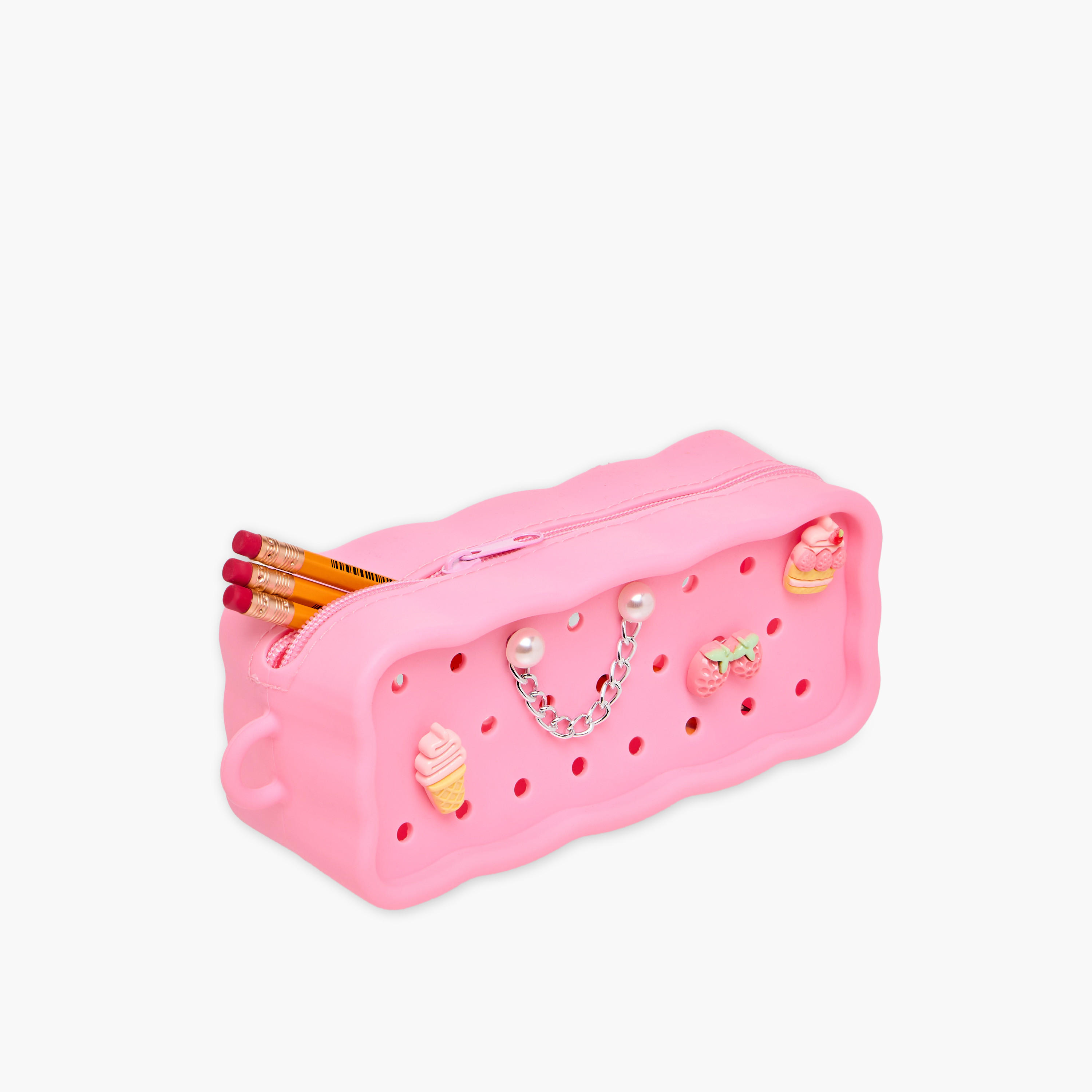 مقلمة سيليكون بسحّاب إغلاق بزينة بدلايّة-school-stationery-pencilcases-image-5